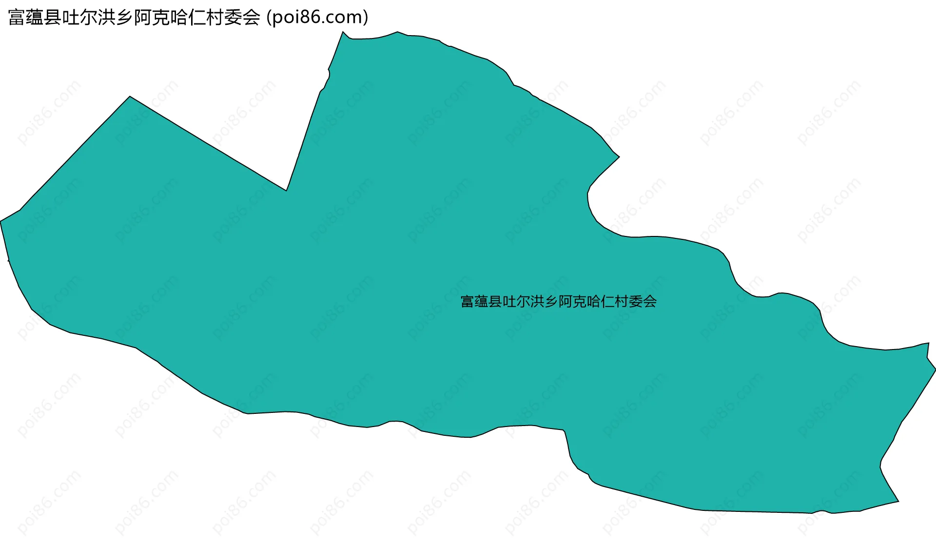 富蕴县吐尔洪乡阿克哈仁村委会边界地图