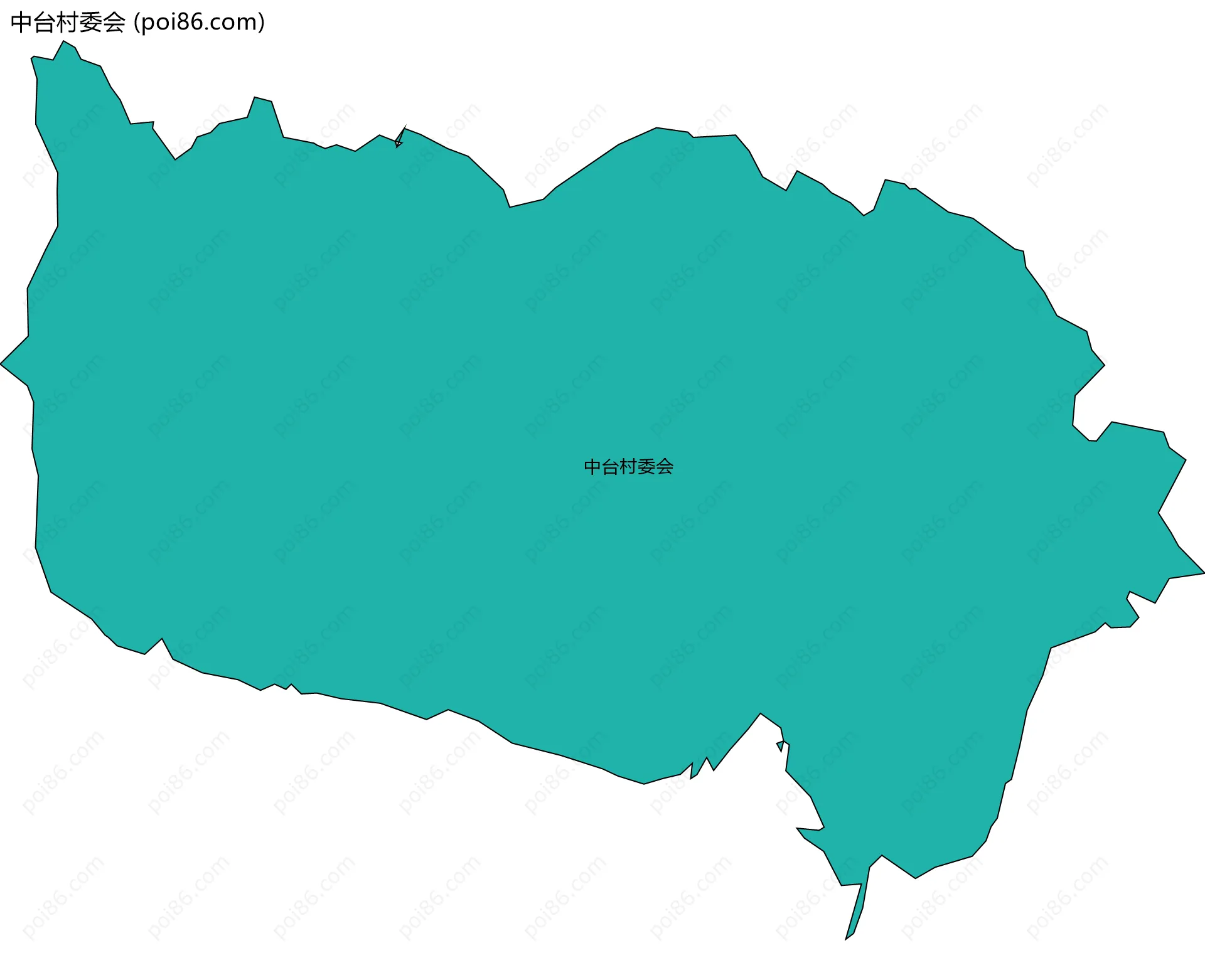 中台村委会边界地图