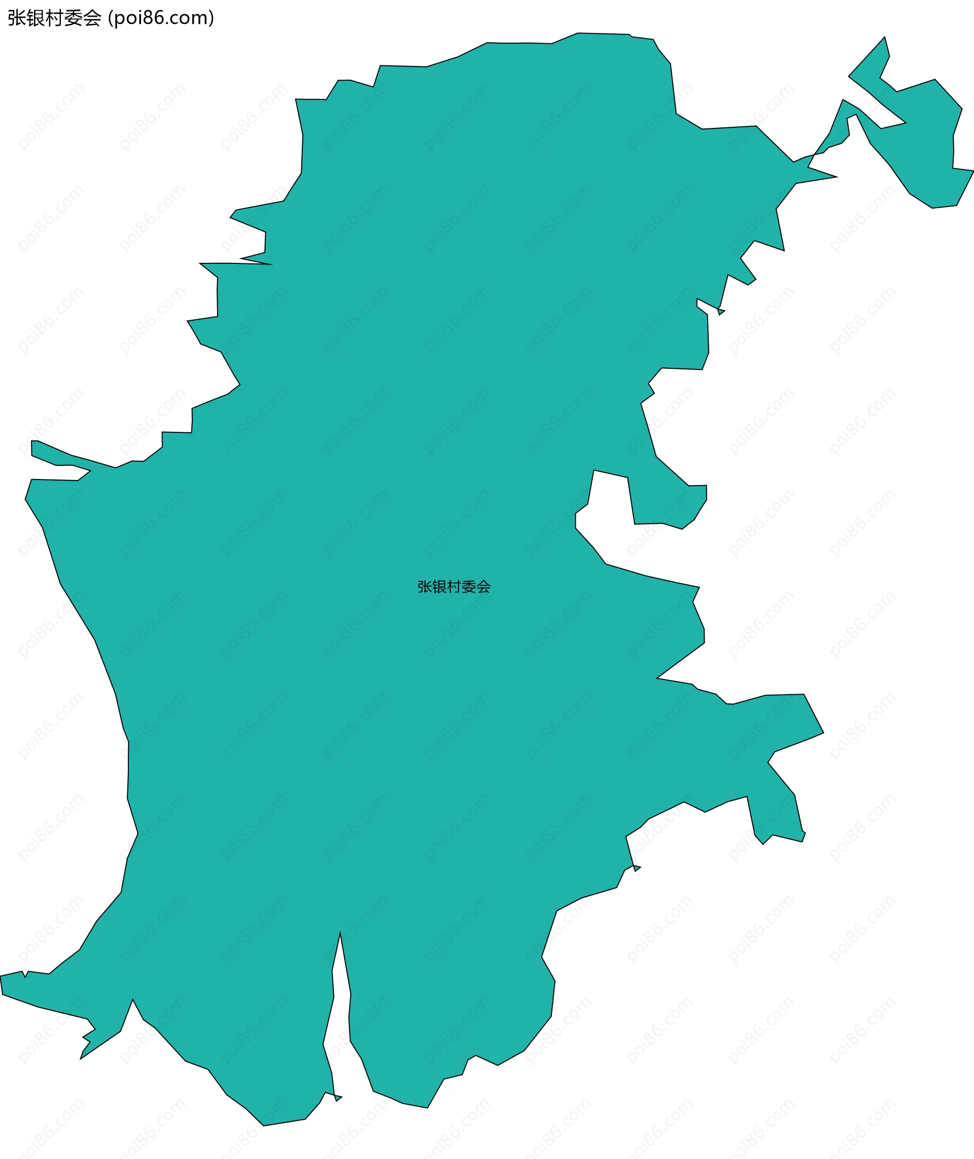 张银村委会边界地图