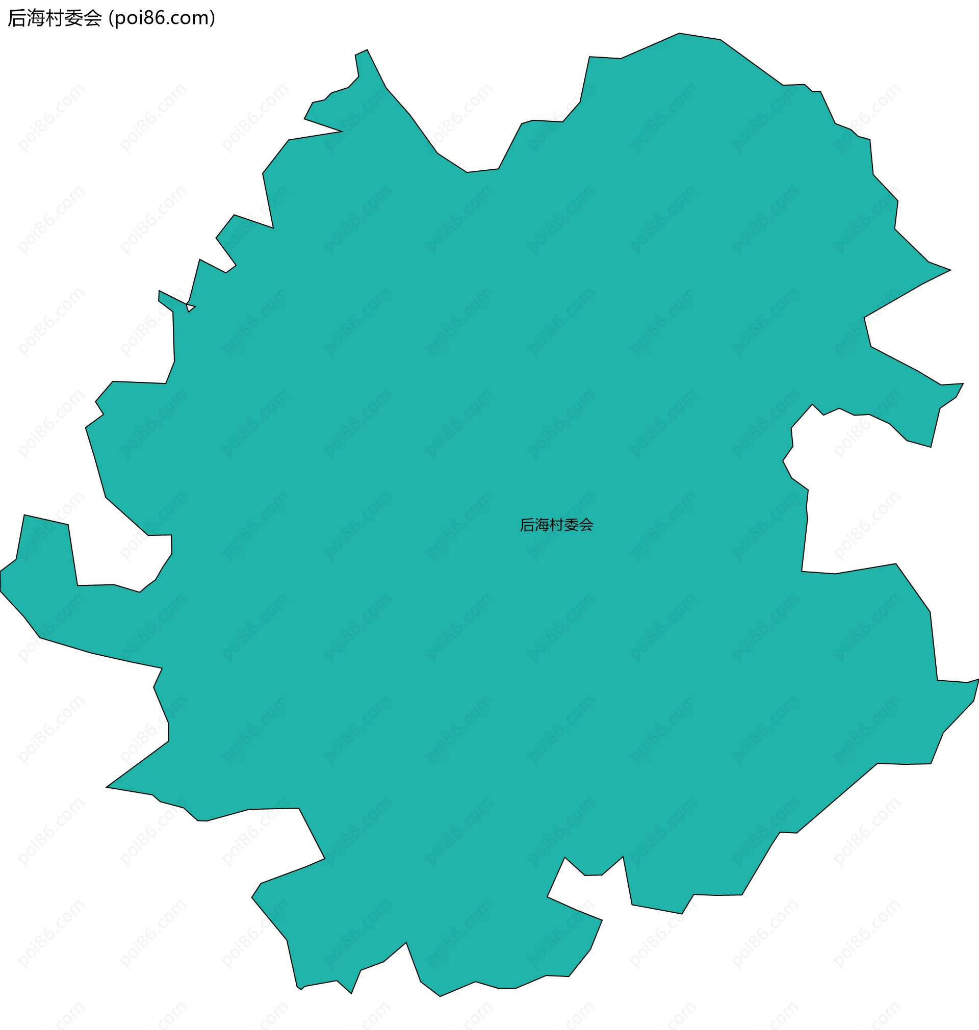 后海村委会边界地图