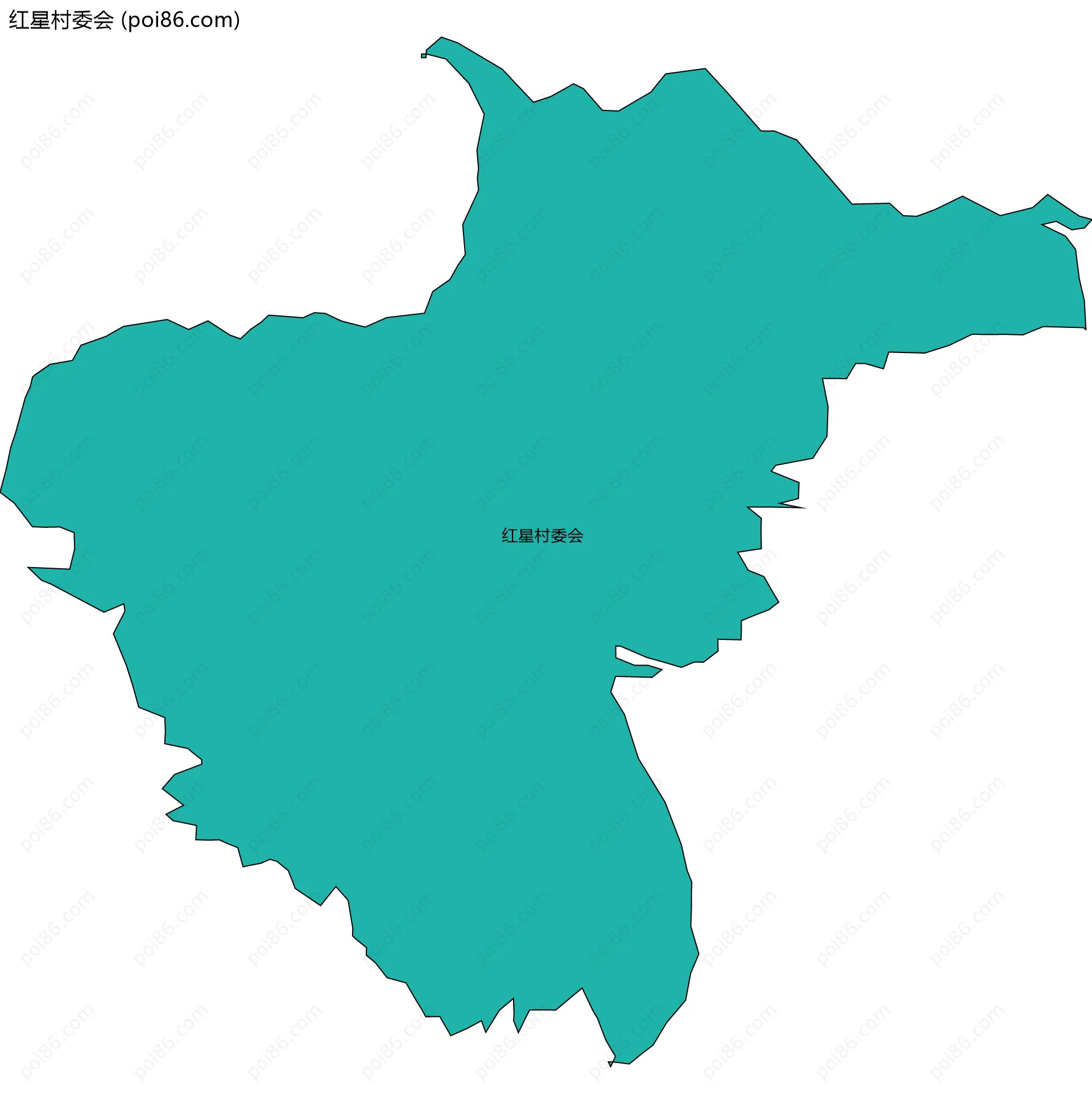 红星村委会边界地图