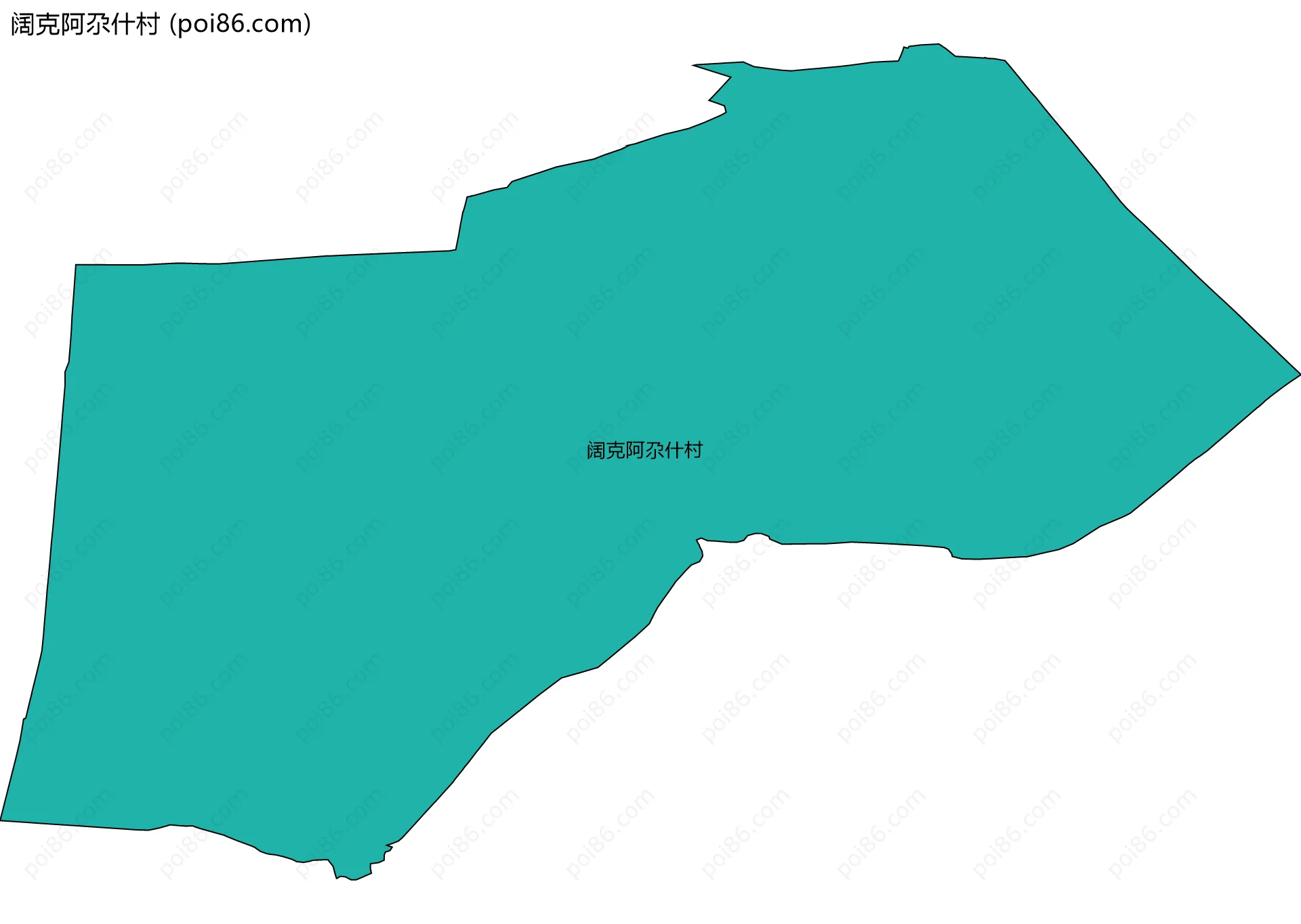 阔克阿尕什村边界地图