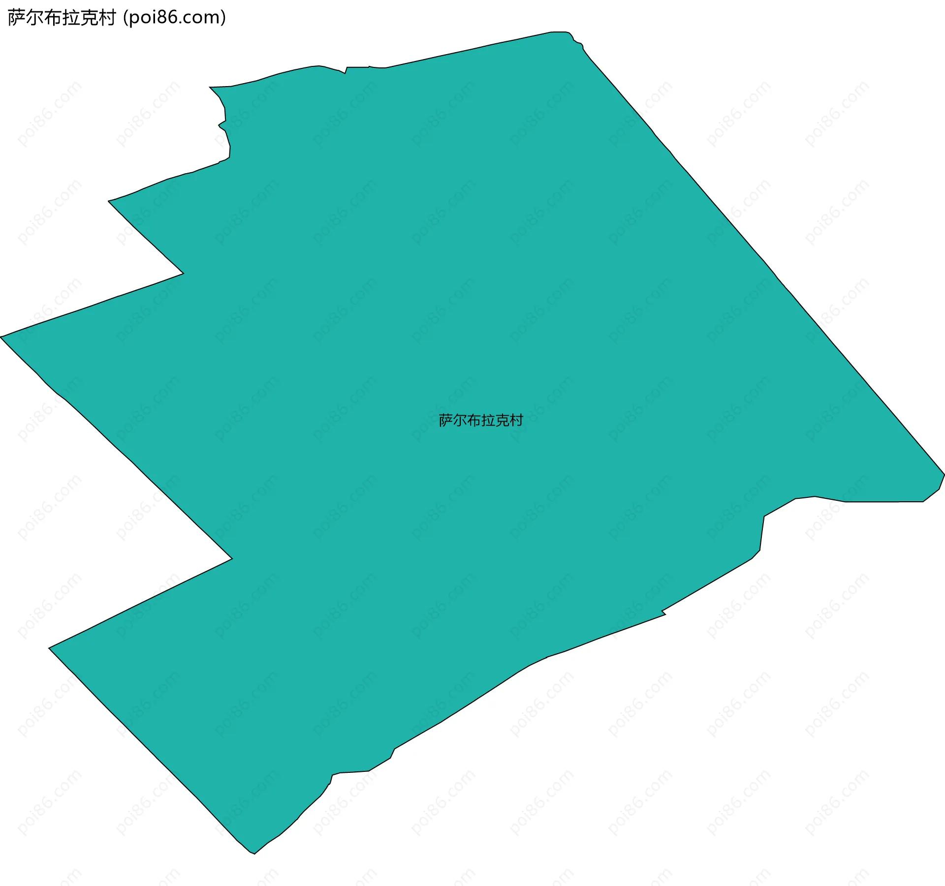 萨尔布拉克村边界地图