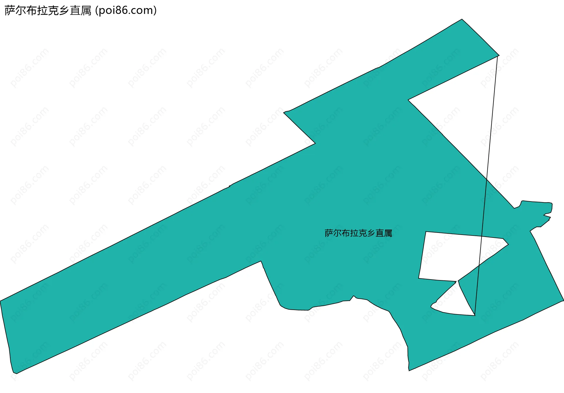 萨尔布拉克乡直属边界地图