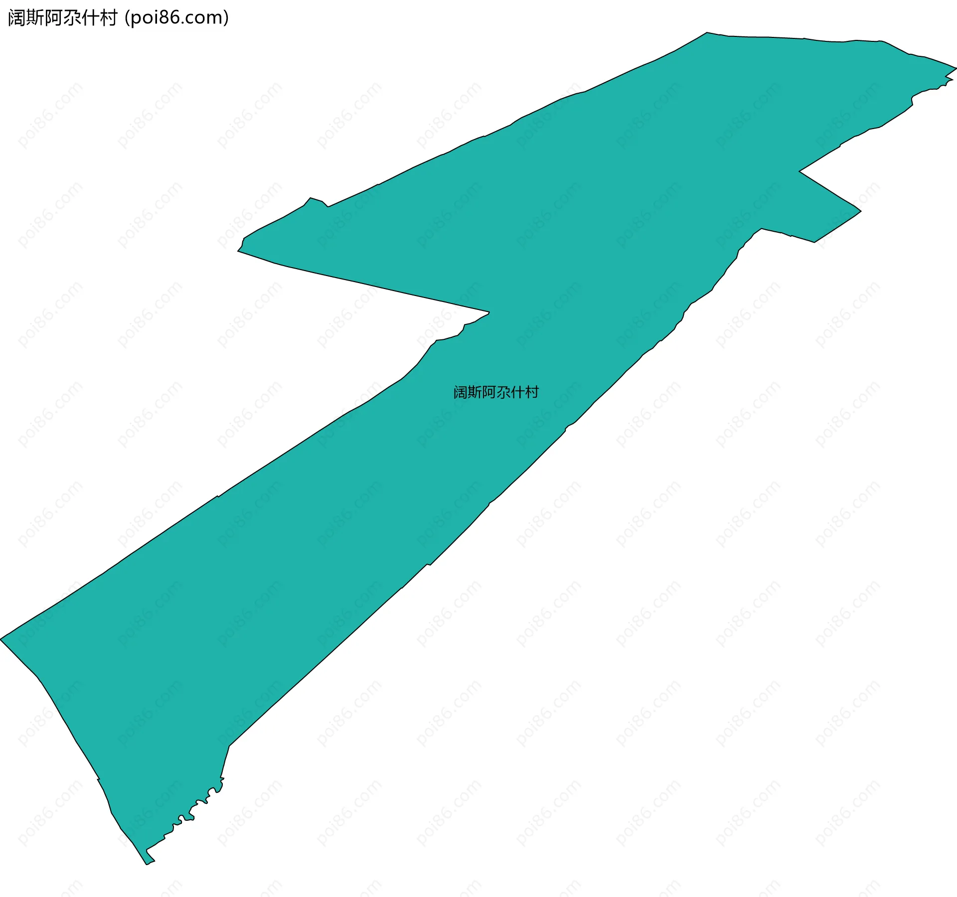 阔斯阿尕什村边界地图