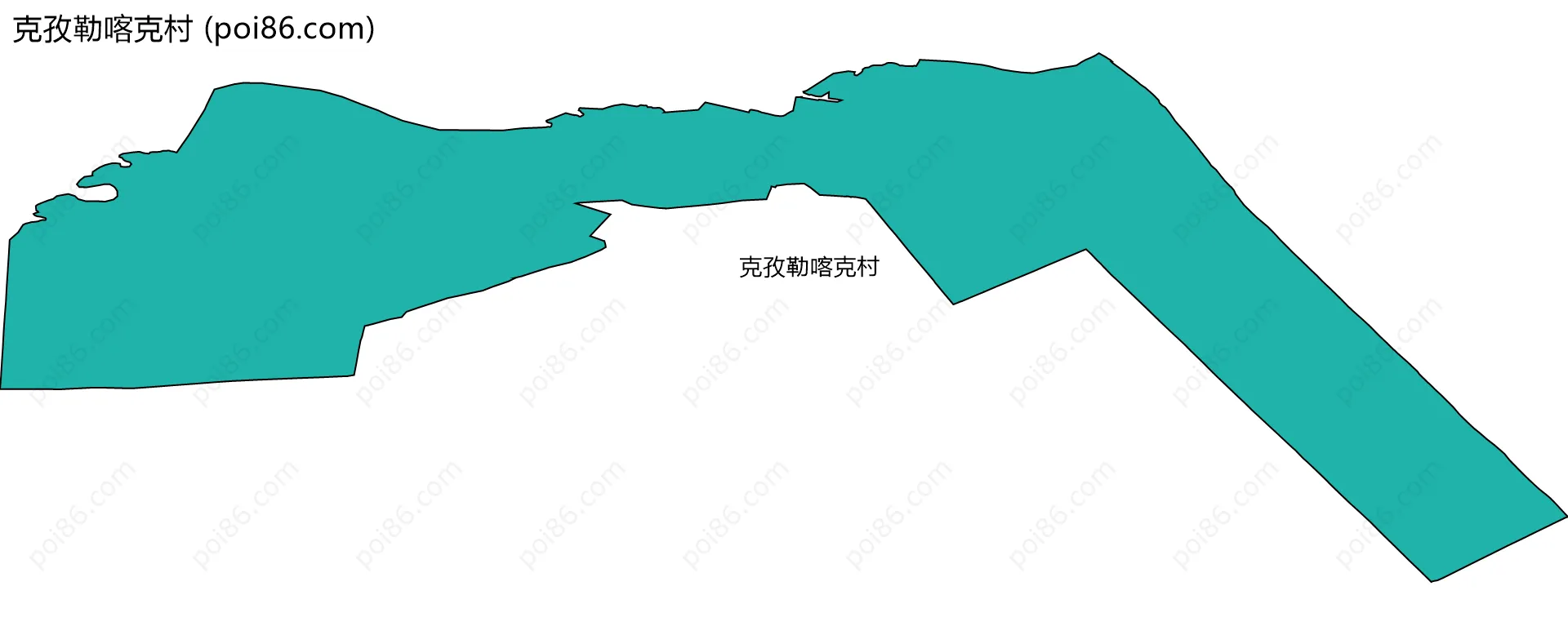 克孜勒喀克村边界地图