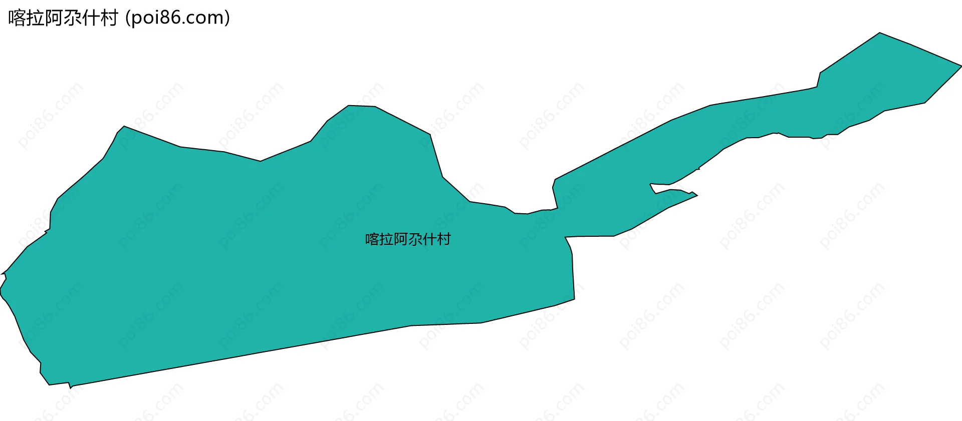 喀拉阿尕什村边界地图