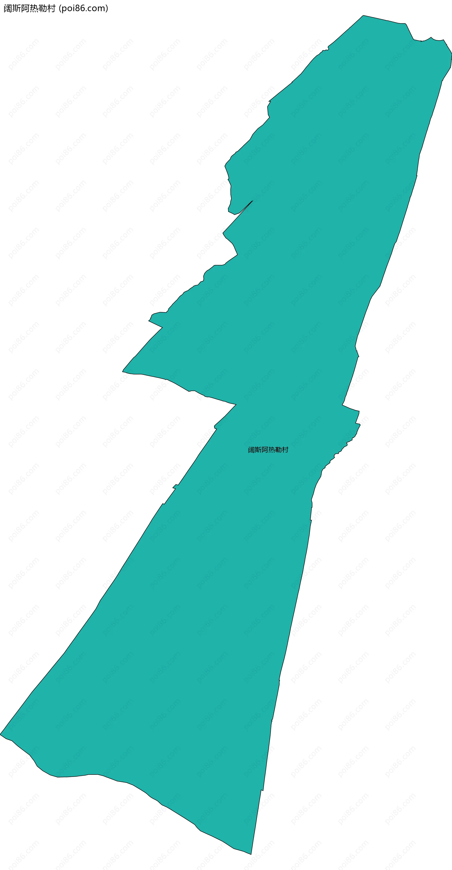 阔斯阿热勒村边界地图