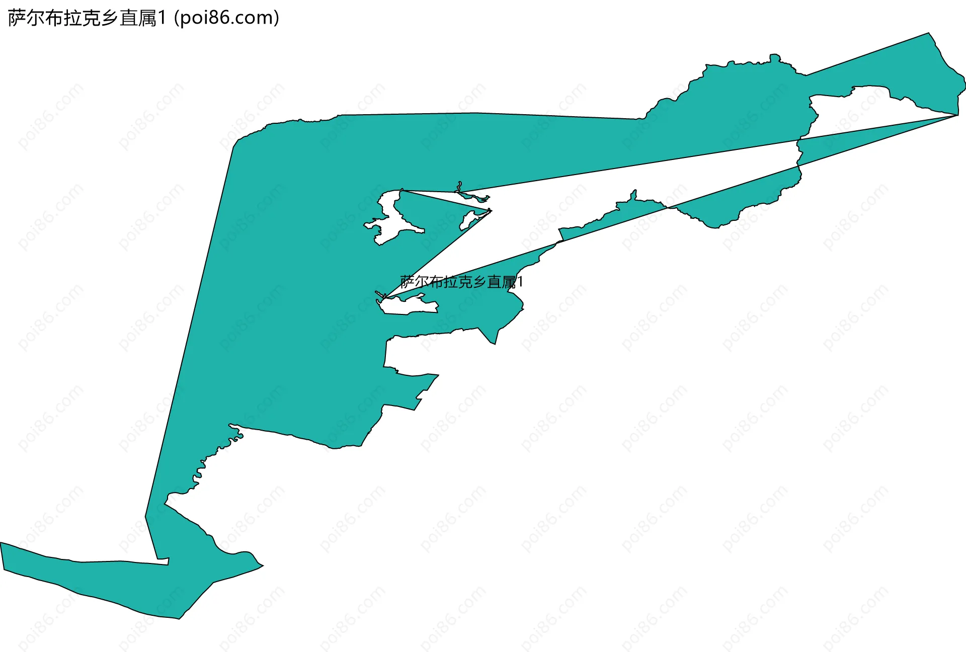 萨尔布拉克乡直属1边界地图