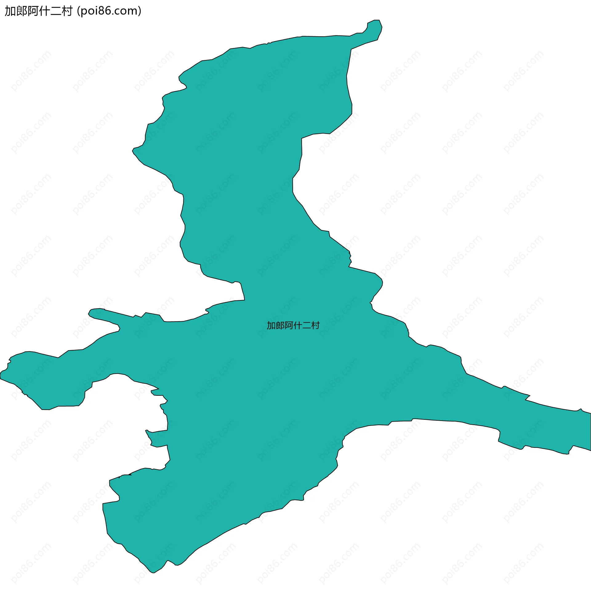 加郎阿什二村边界地图