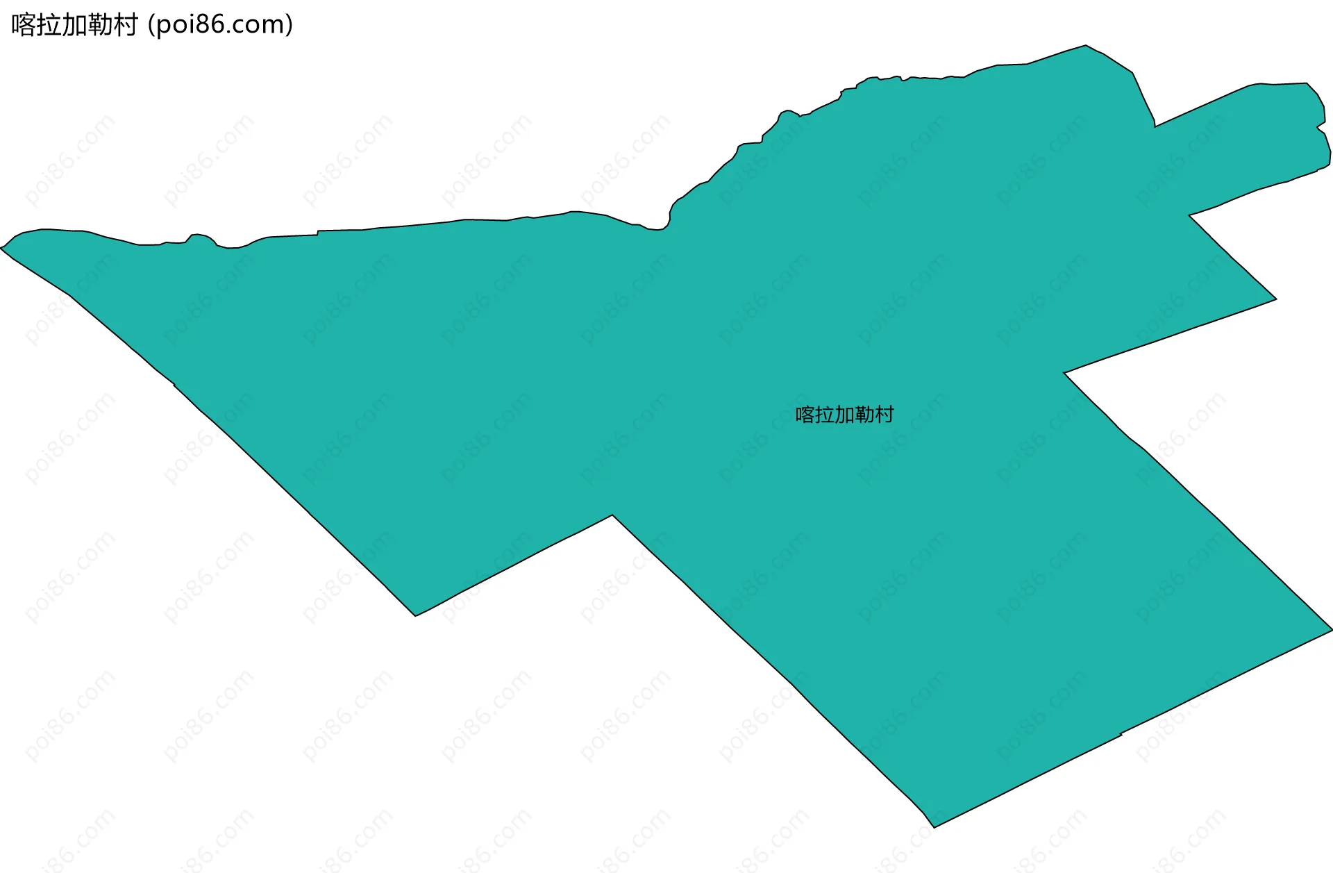 喀拉加勒村边界地图