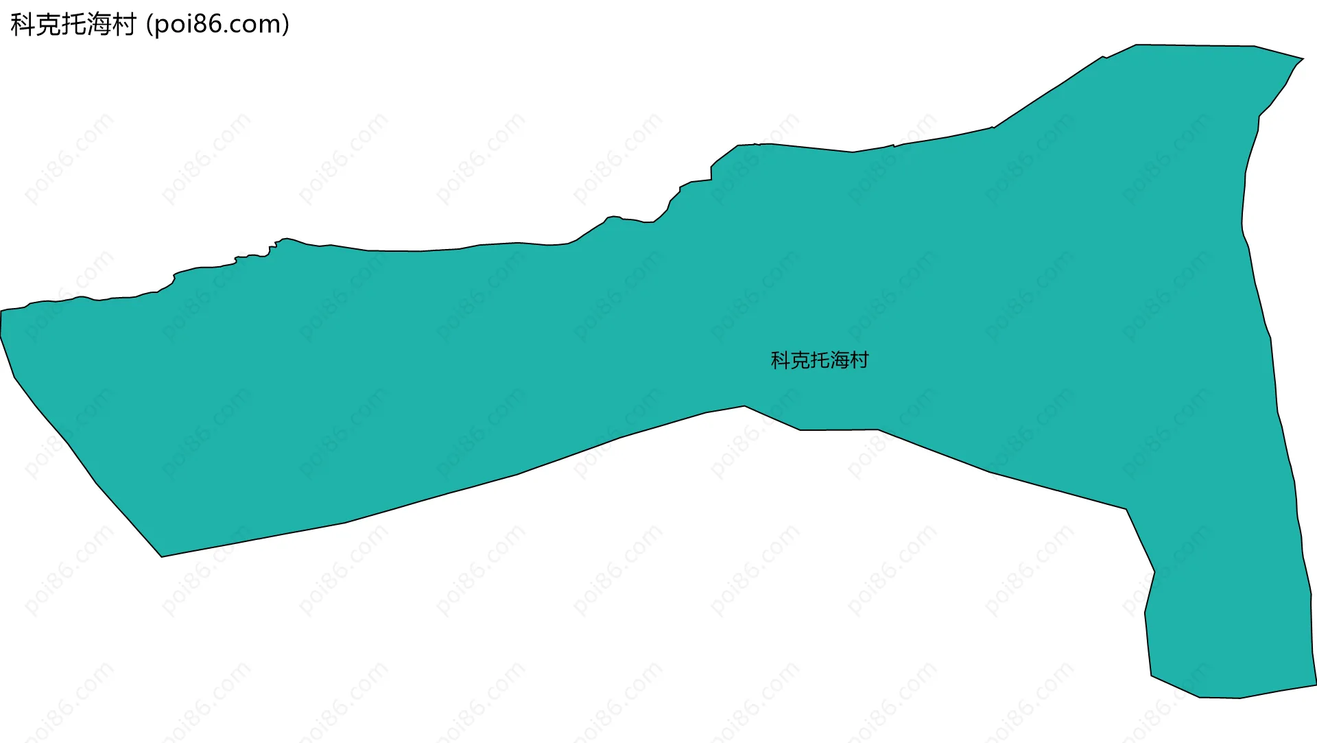 科克托海村边界地图