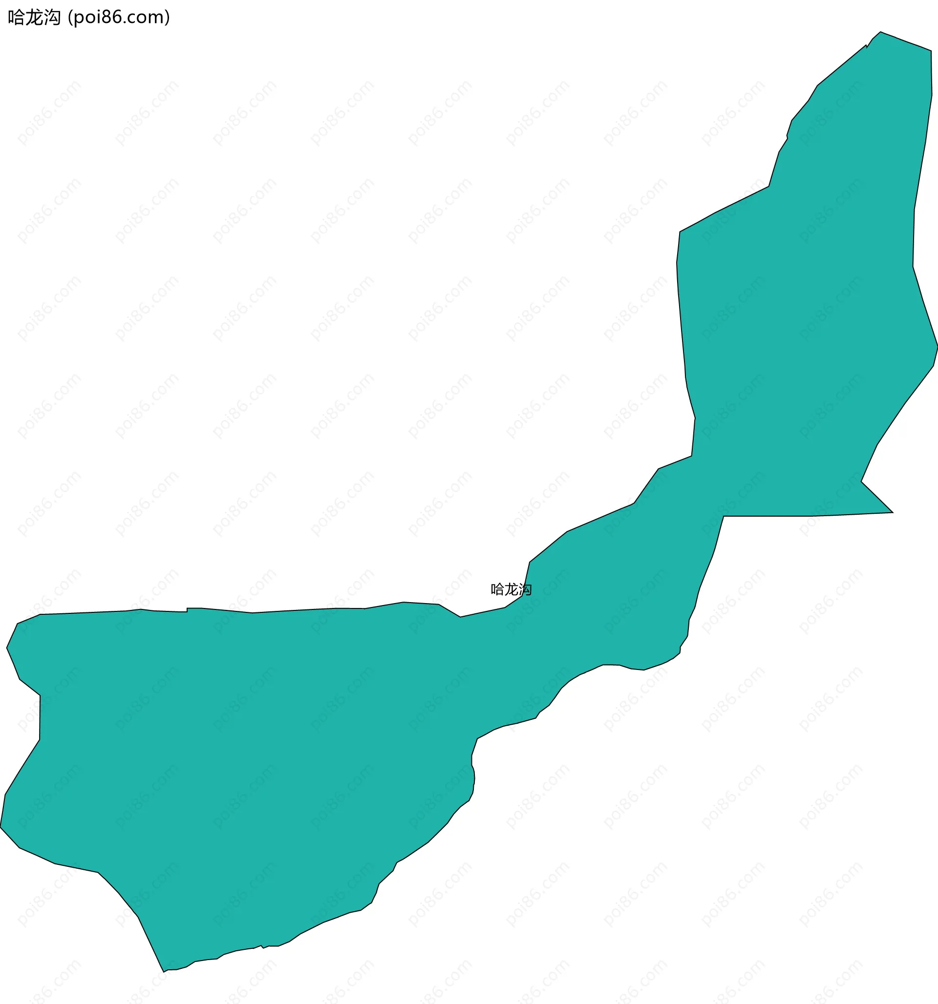 哈龙沟边界地图