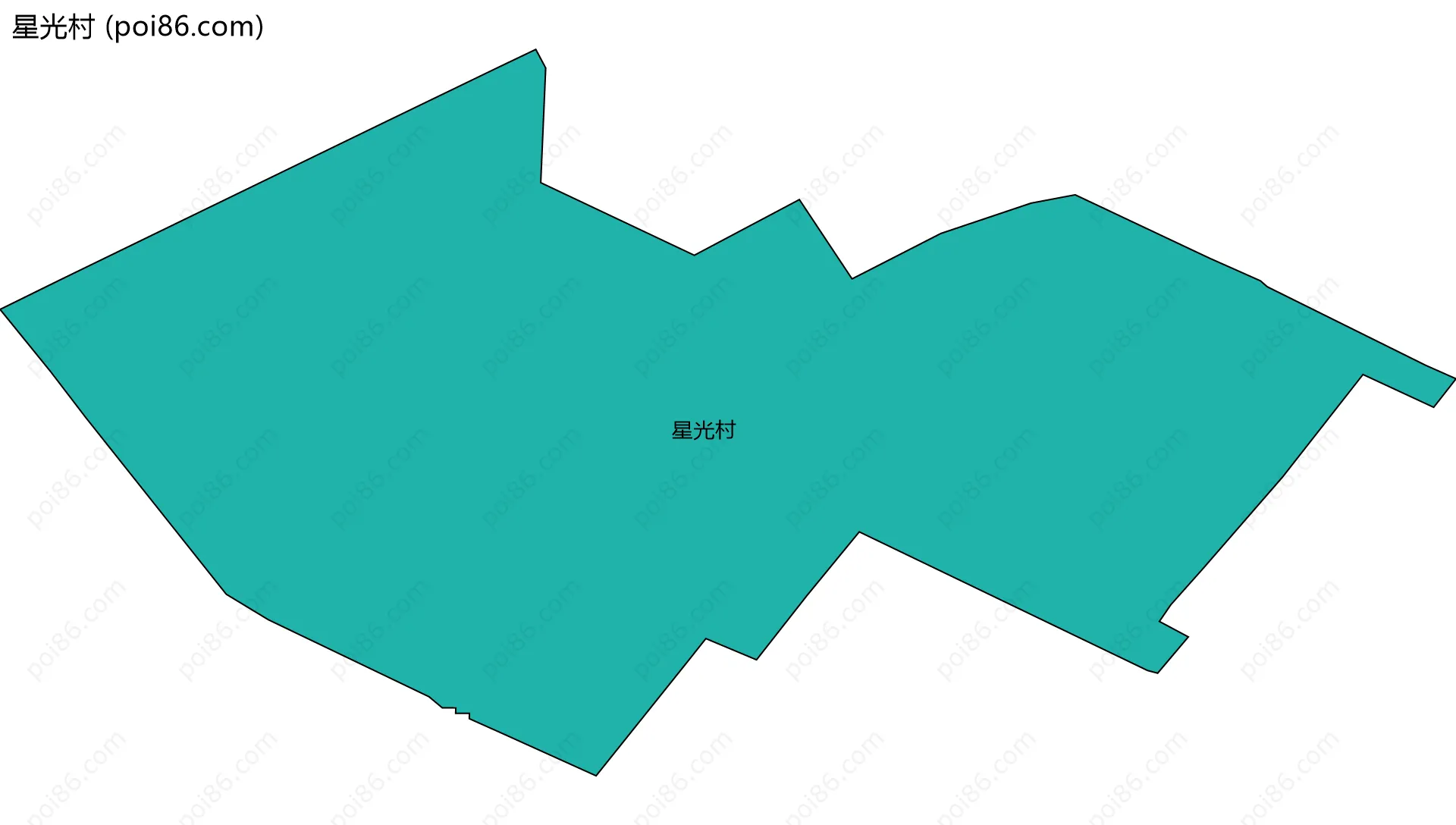 星光村边界地图