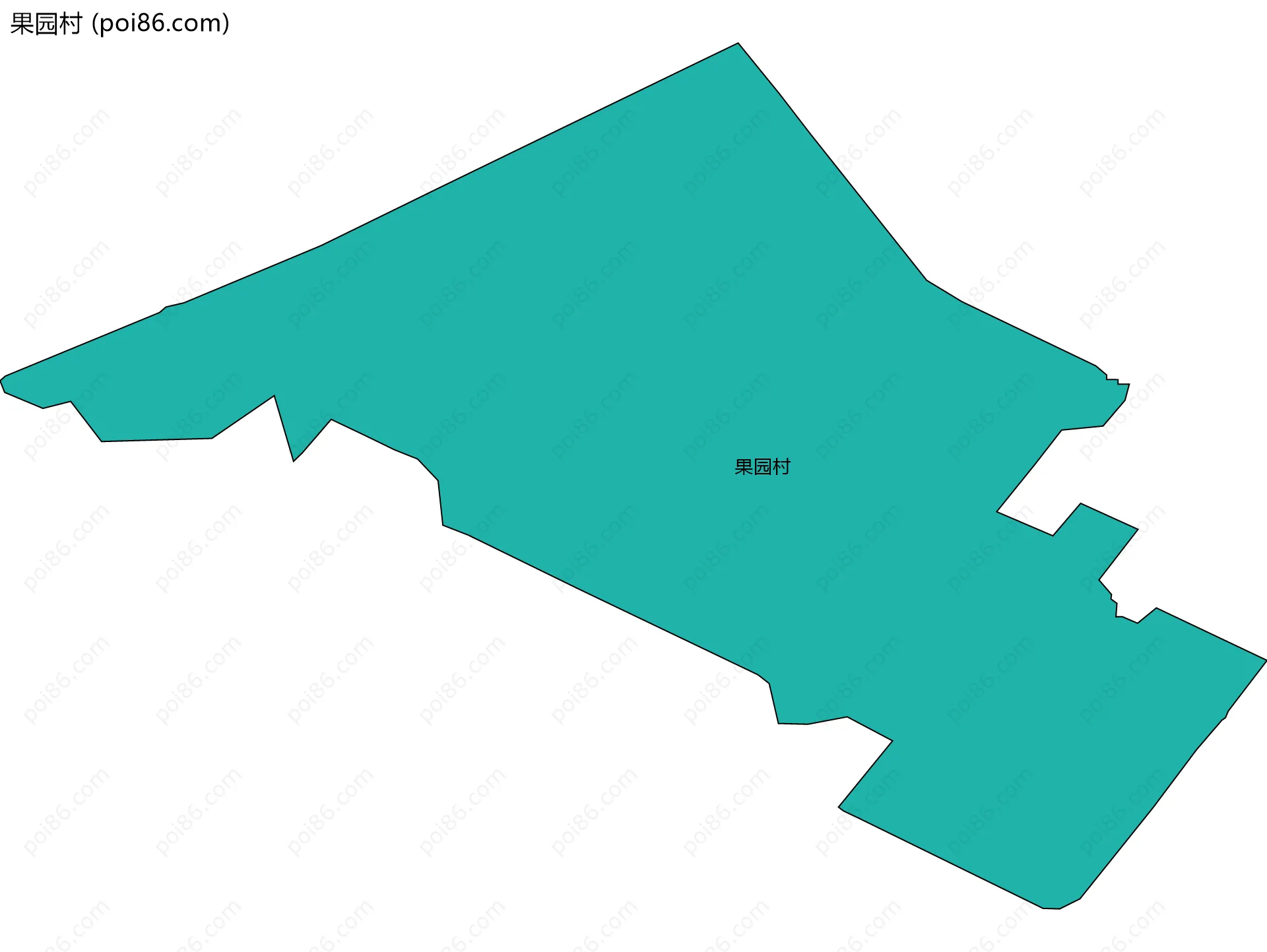 果园村边界地图