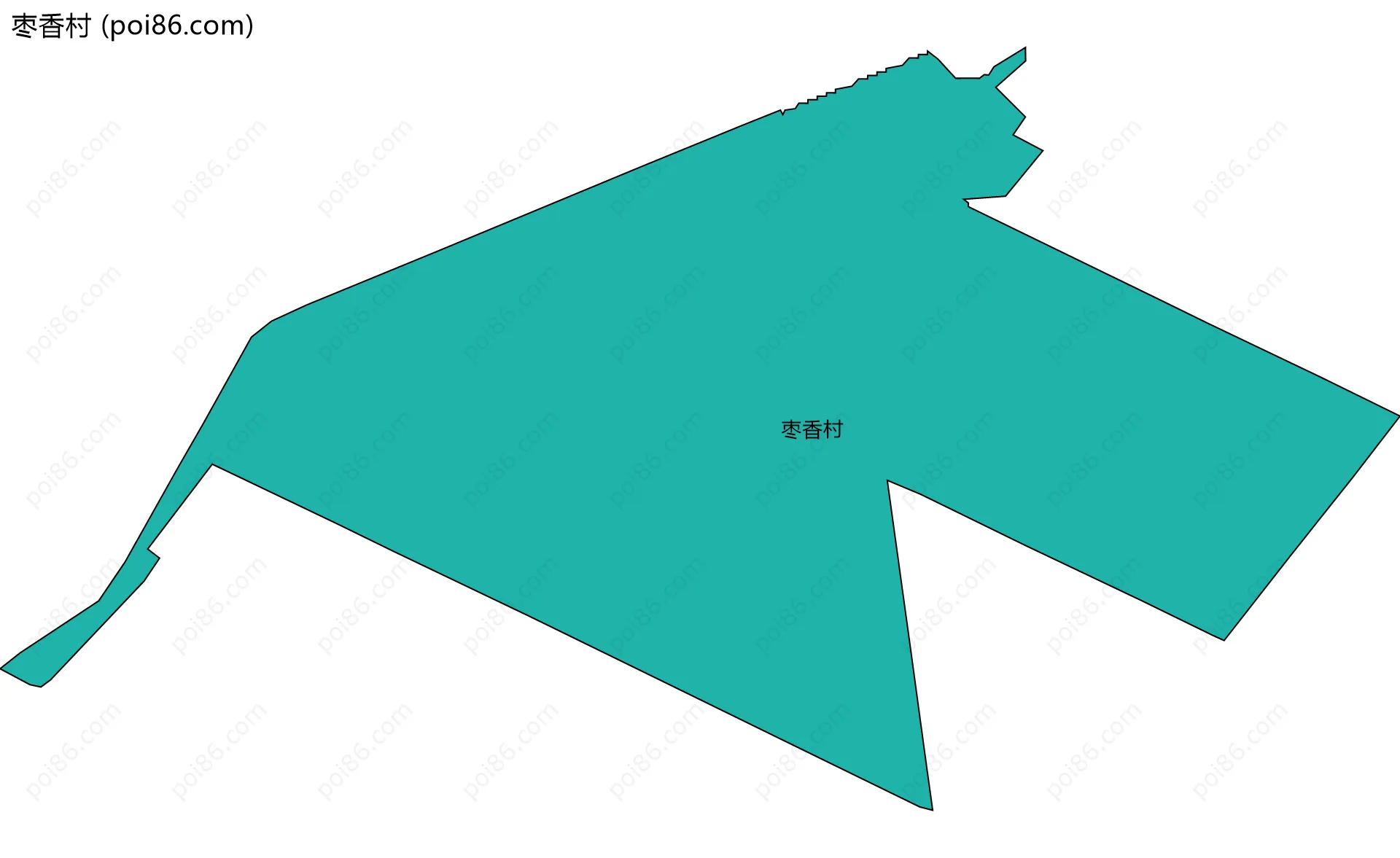 枣香村边界地图