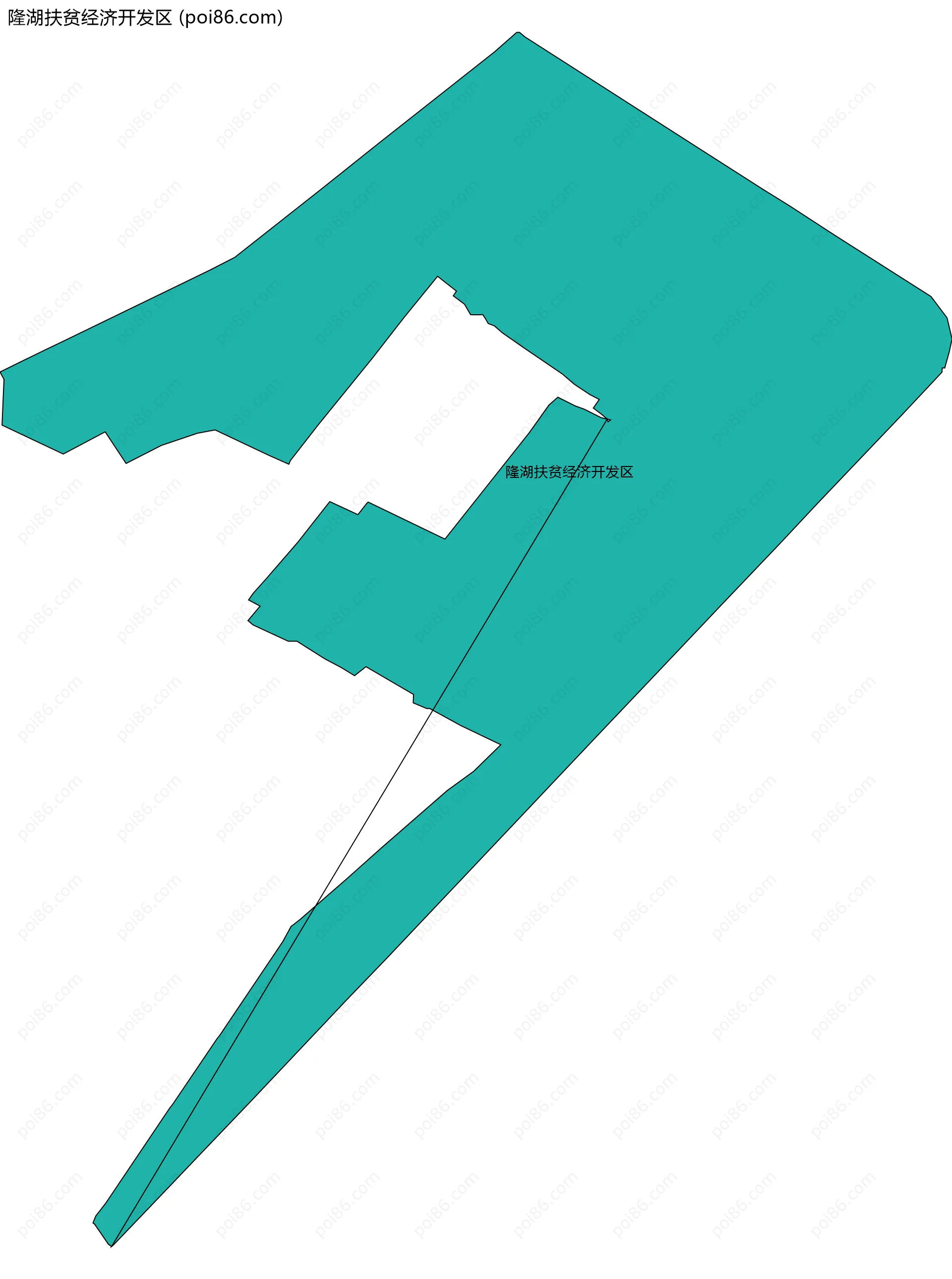 隆湖扶贫经济开发区边界地图