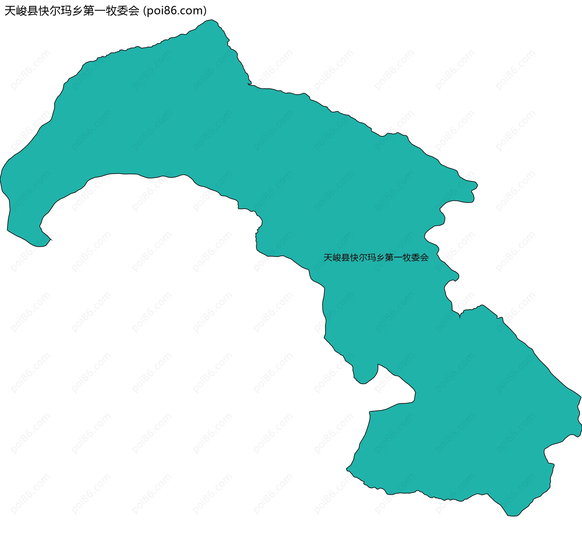 天峻县快尔玛乡第一牧委会边界地图
