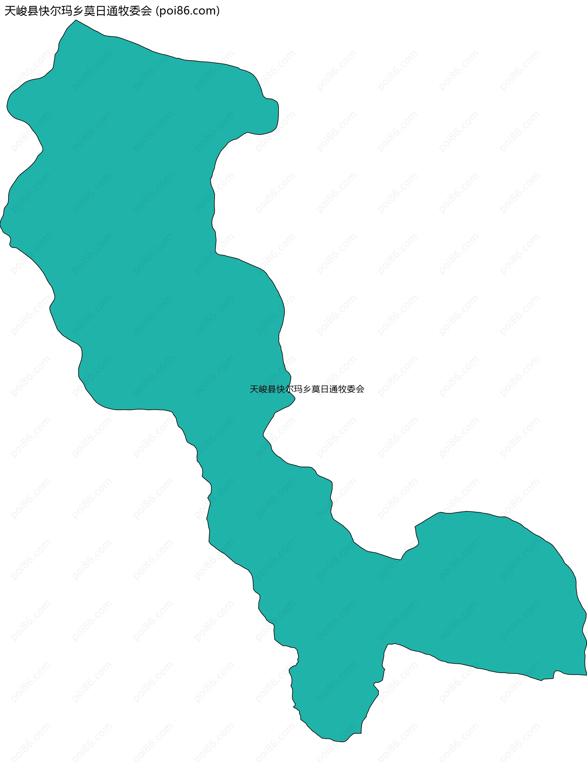 天峻县快尔玛乡莫日通牧委会边界地图