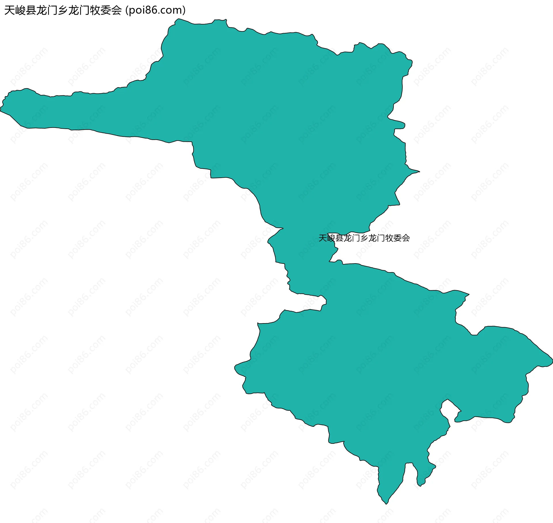 天峻县龙门乡龙门牧委会边界地图