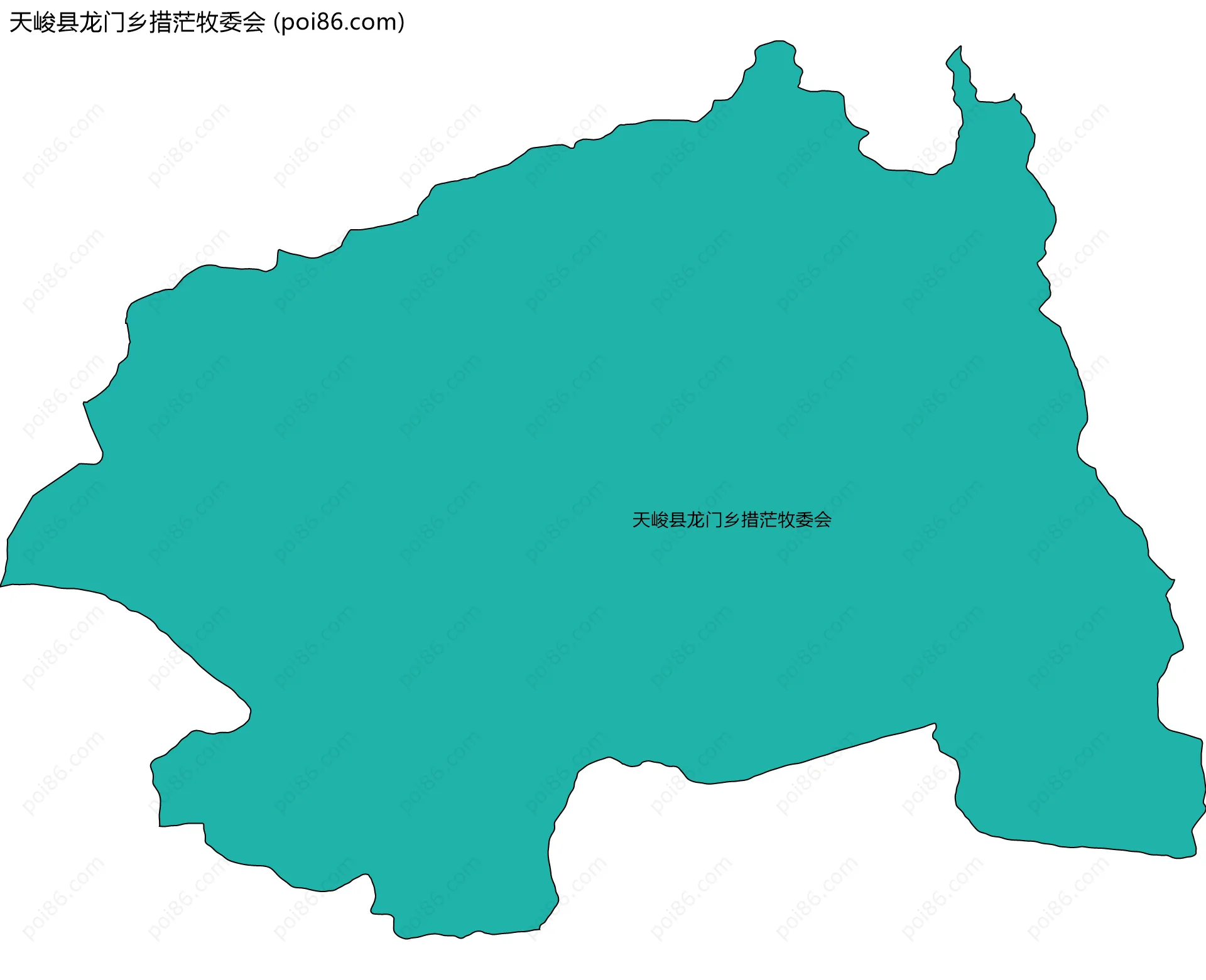 天峻县龙门乡措茫牧委会边界地图