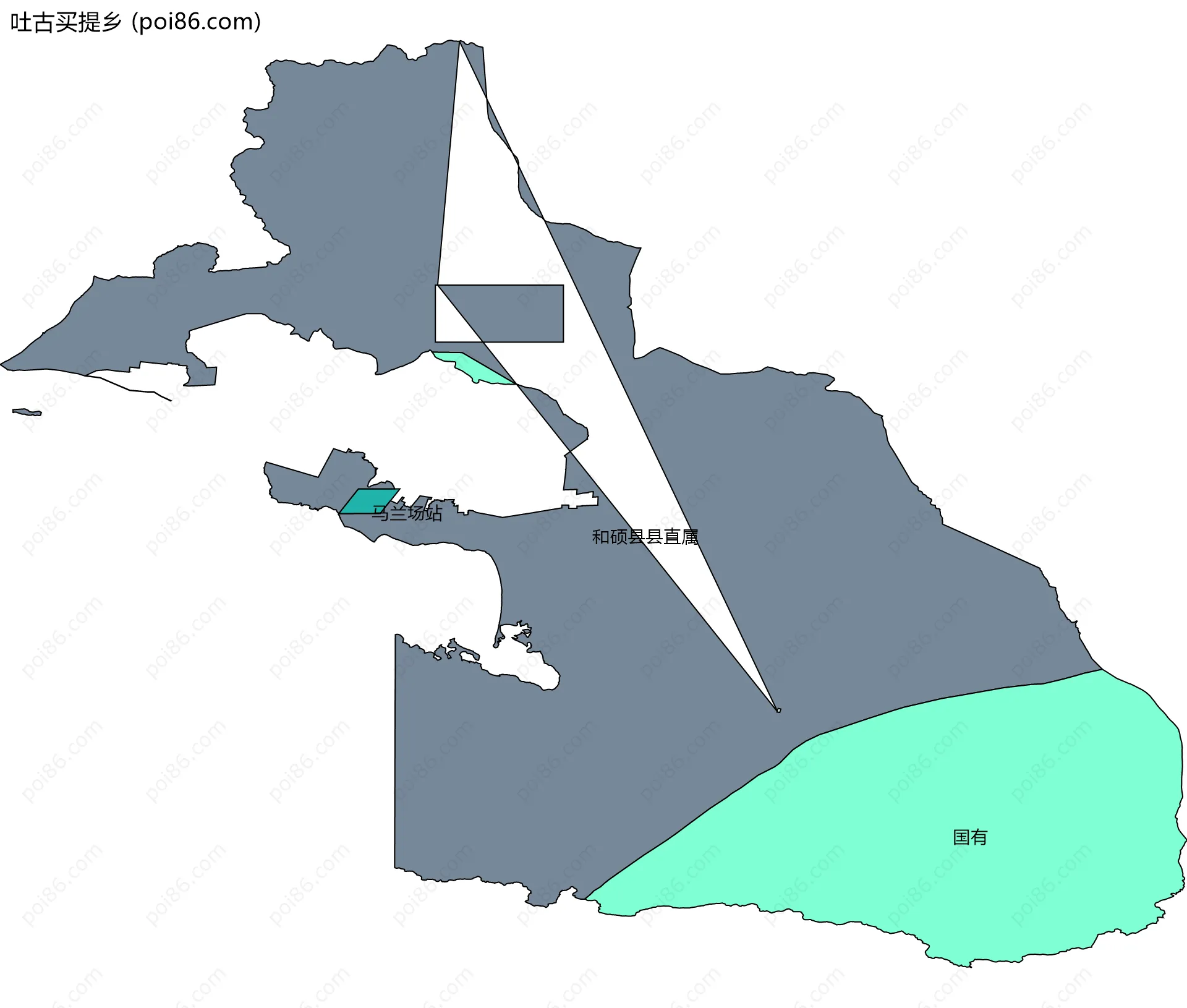 吐古买提乡边界地图(五级行政区划)