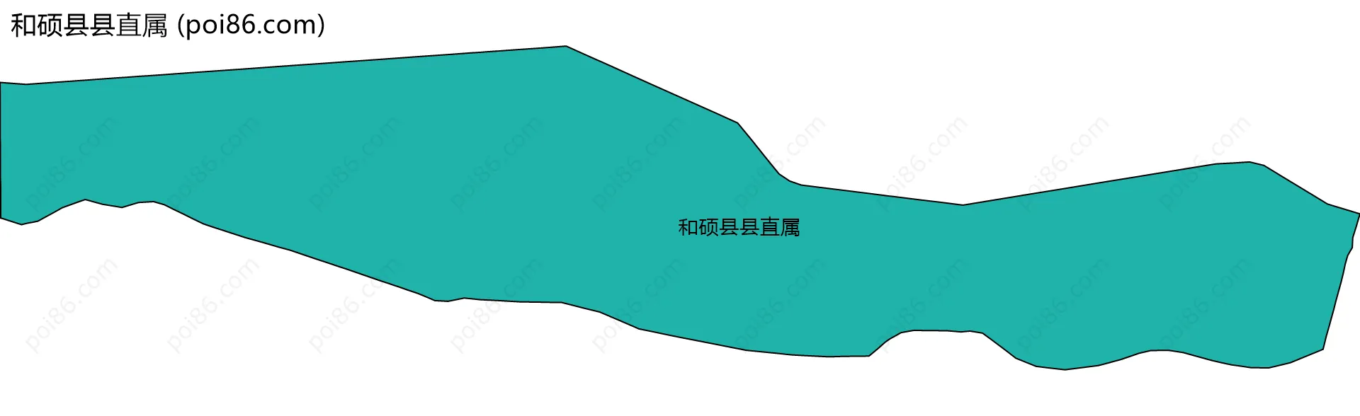 和硕县县直属边界地图