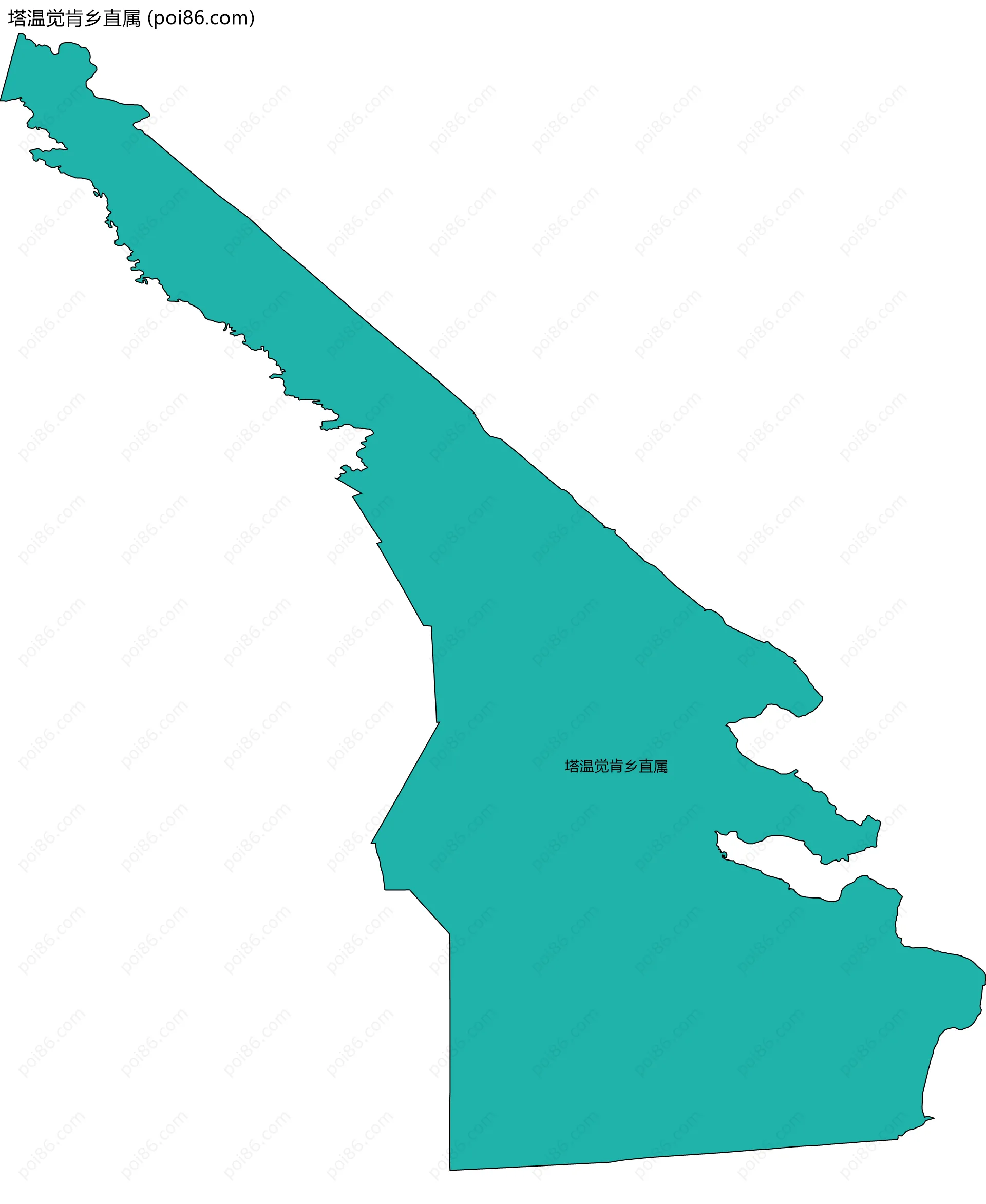 塔温觉肯乡直属边界地图