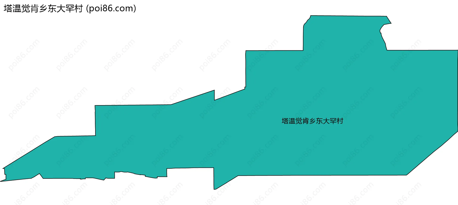 塔温觉肯乡东大罕村边界地图