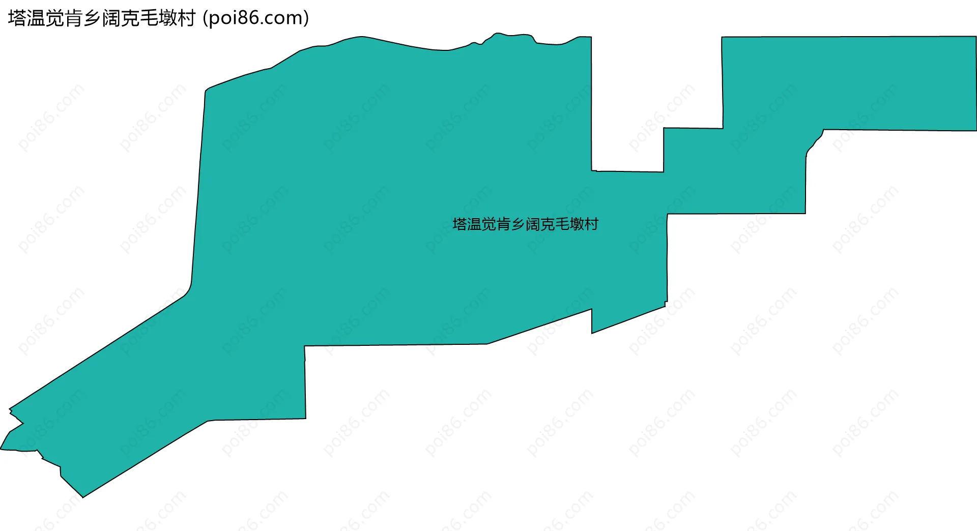 塔温觉肯乡阔克毛墩村边界地图