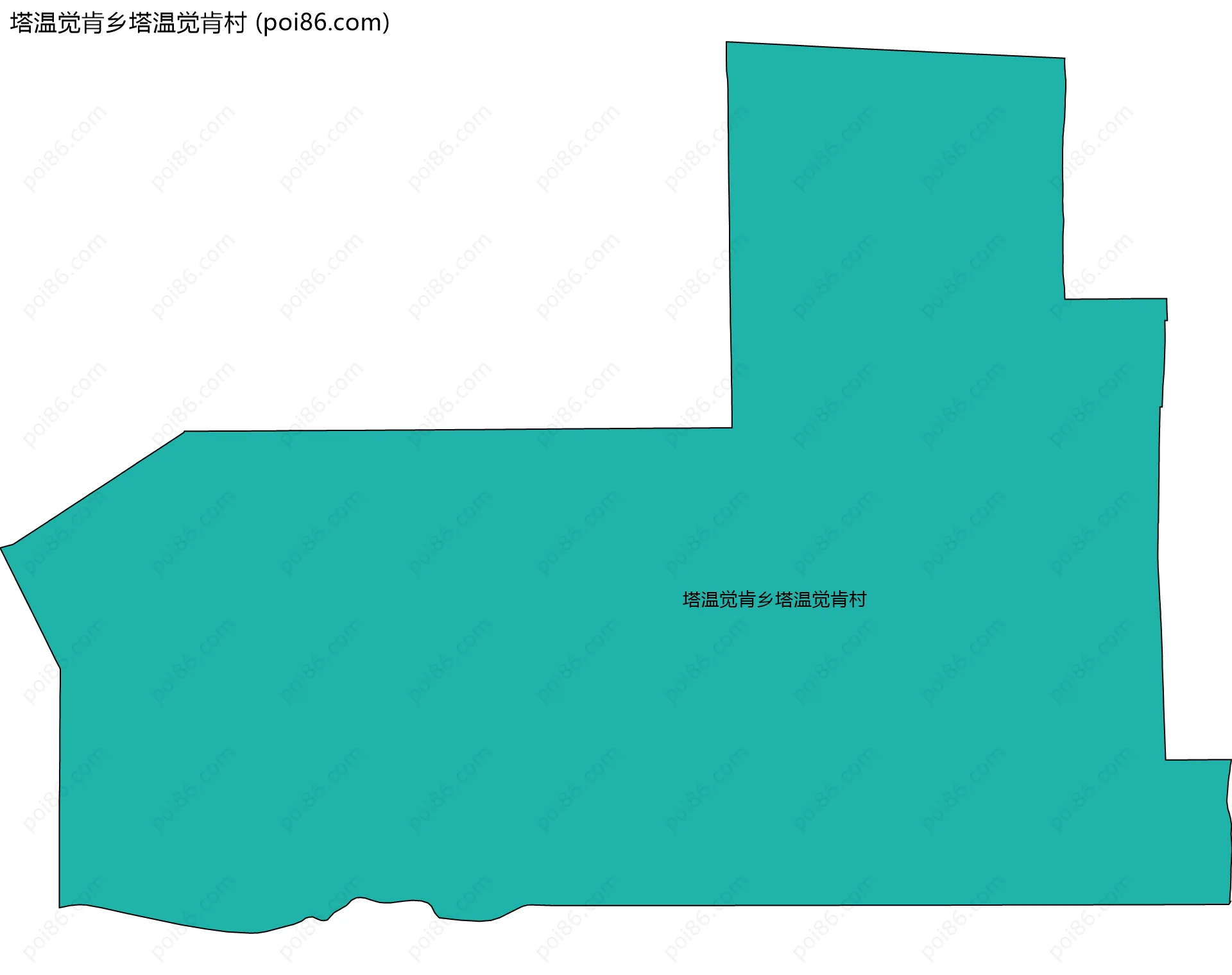 塔温觉肯乡塔温觉肯村边界地图