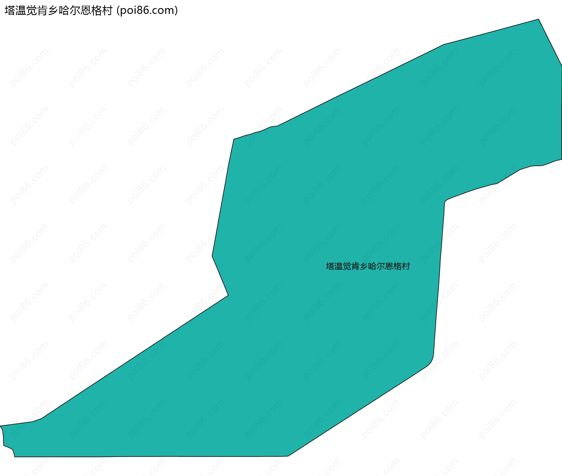 塔温觉肯乡哈尔恩格村边界地图