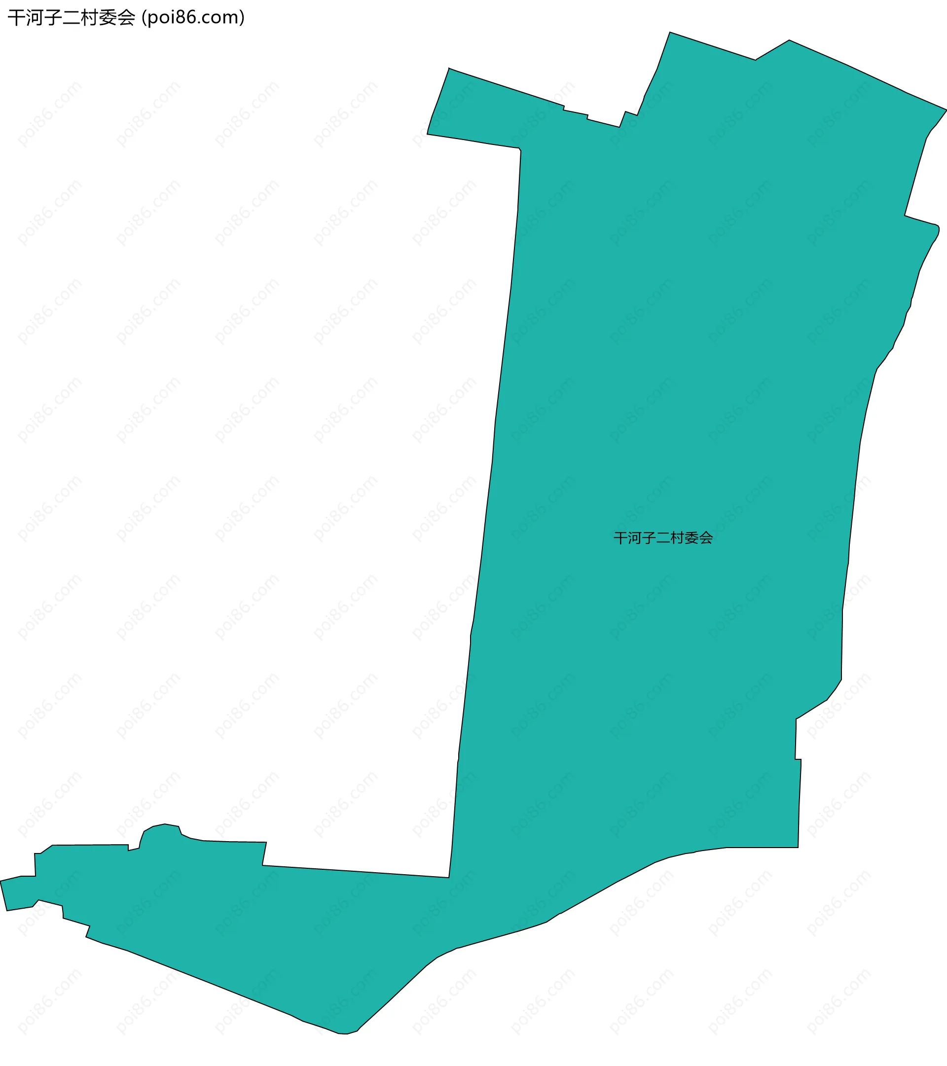 干河子二村委会边界地图