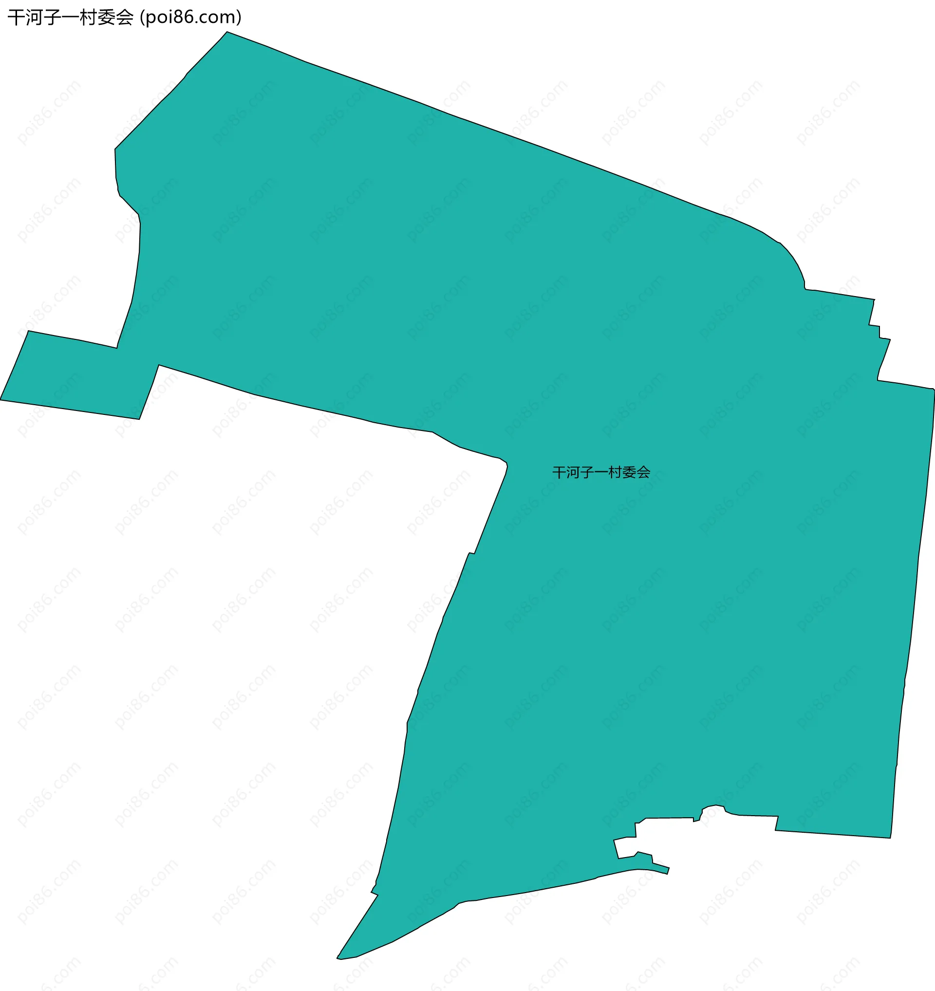 干河子一村委会边界地图