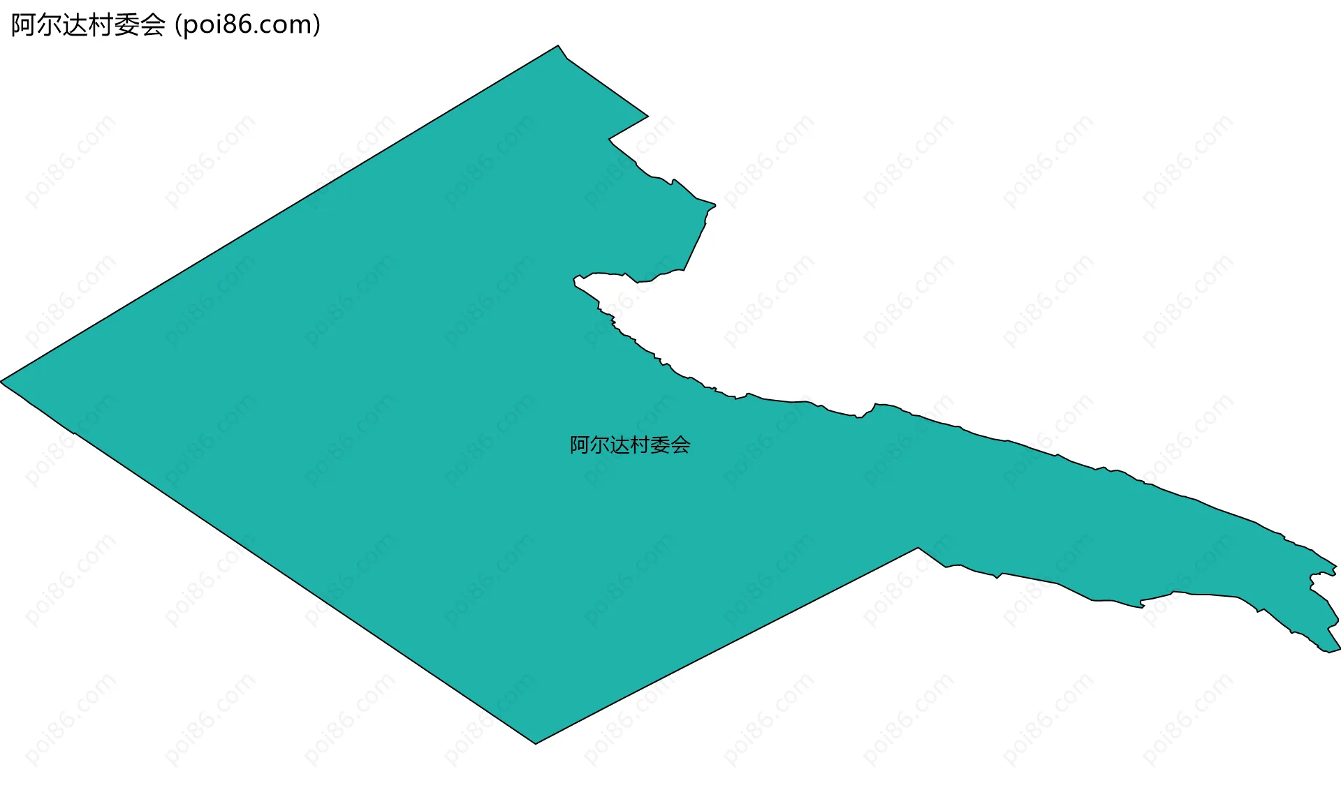 阿尔达村委会边界地图