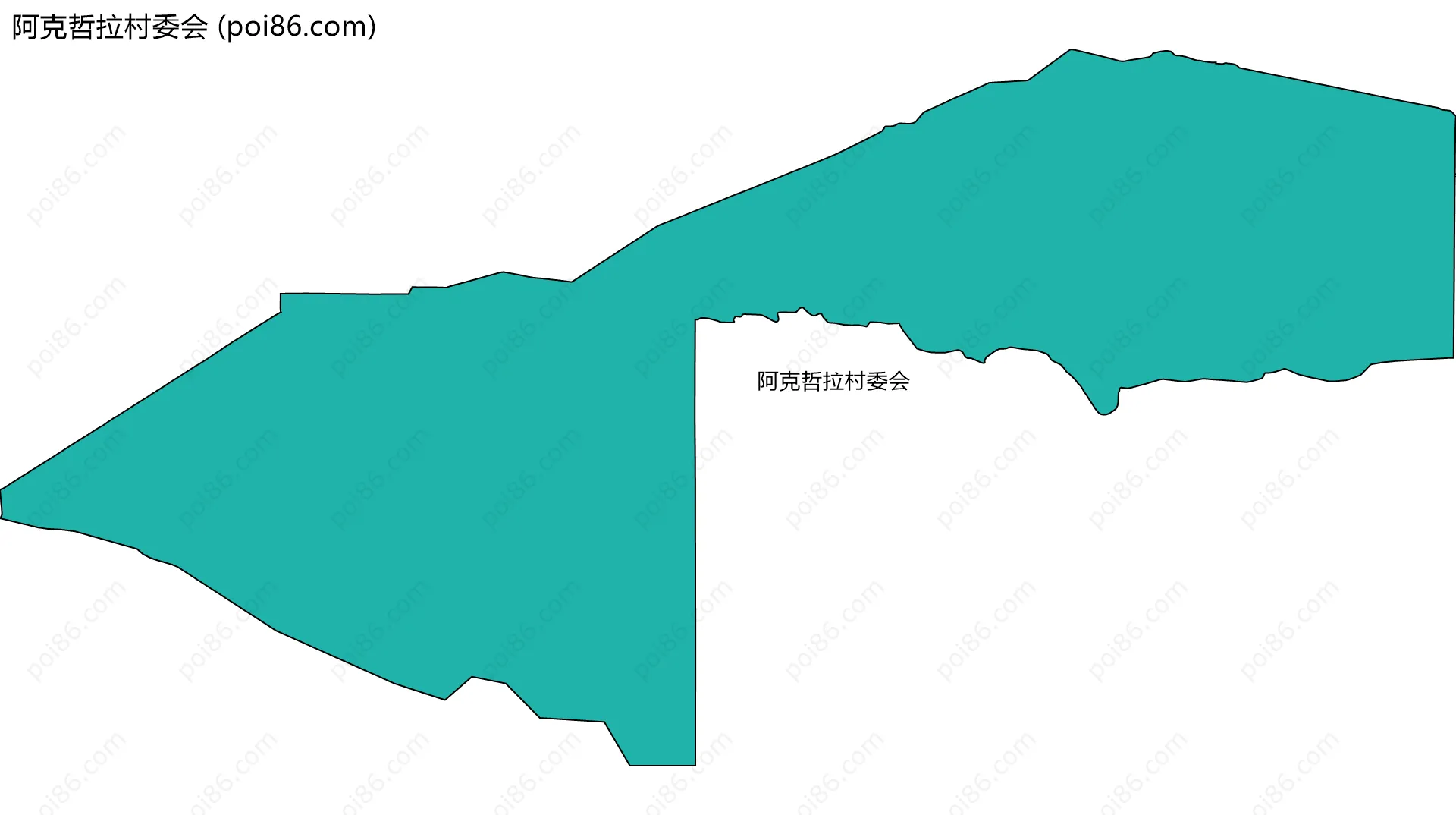 阿克哲拉村委会边界地图