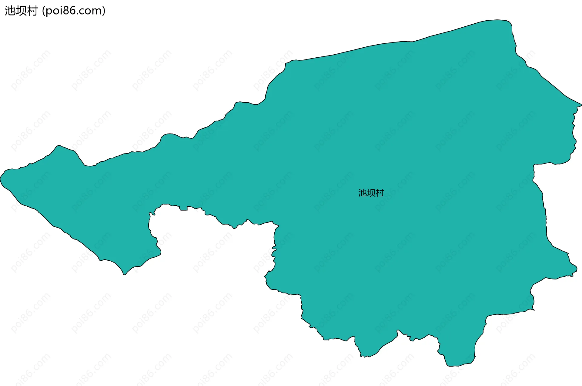 池坝村边界地图