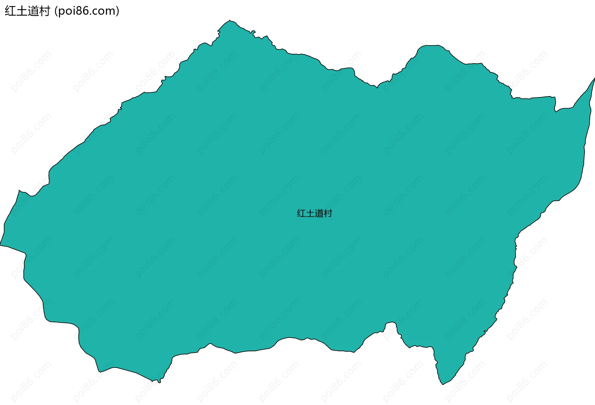 红土道村边界地图