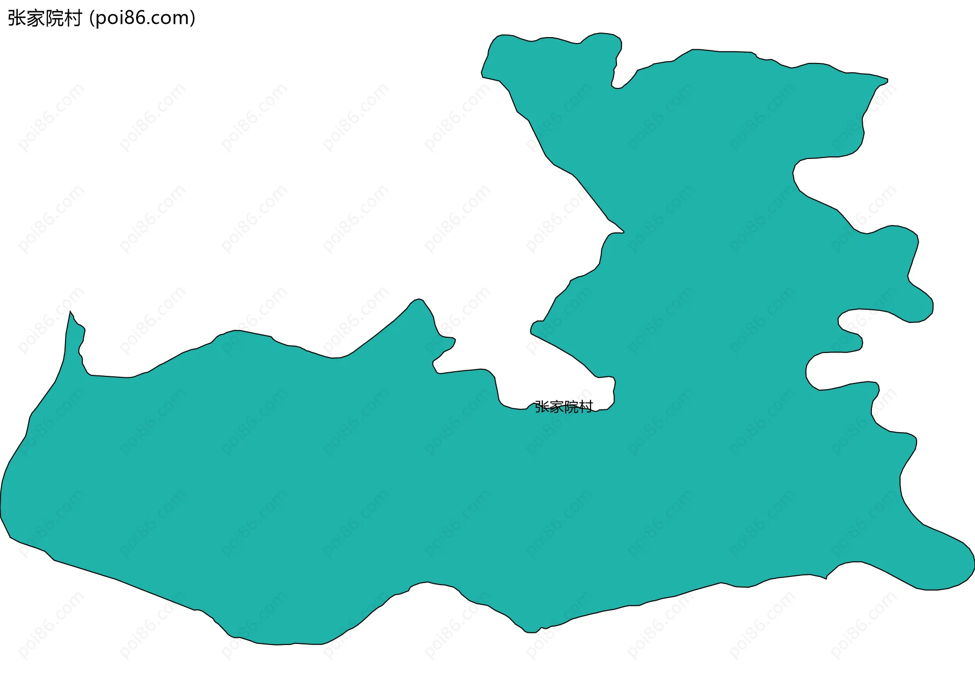 张家院村边界地图