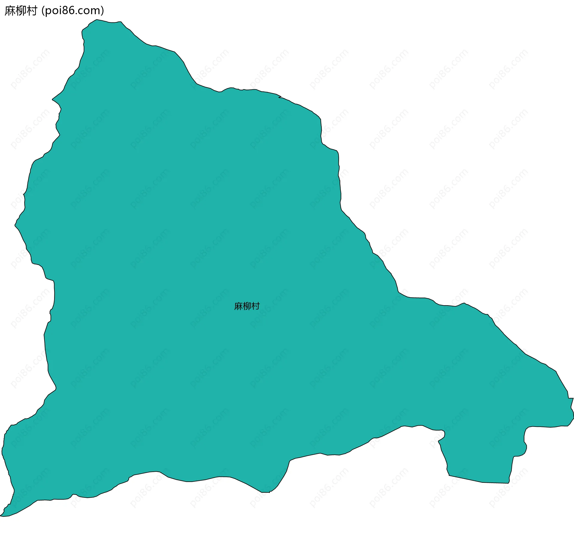 麻柳村边界地图