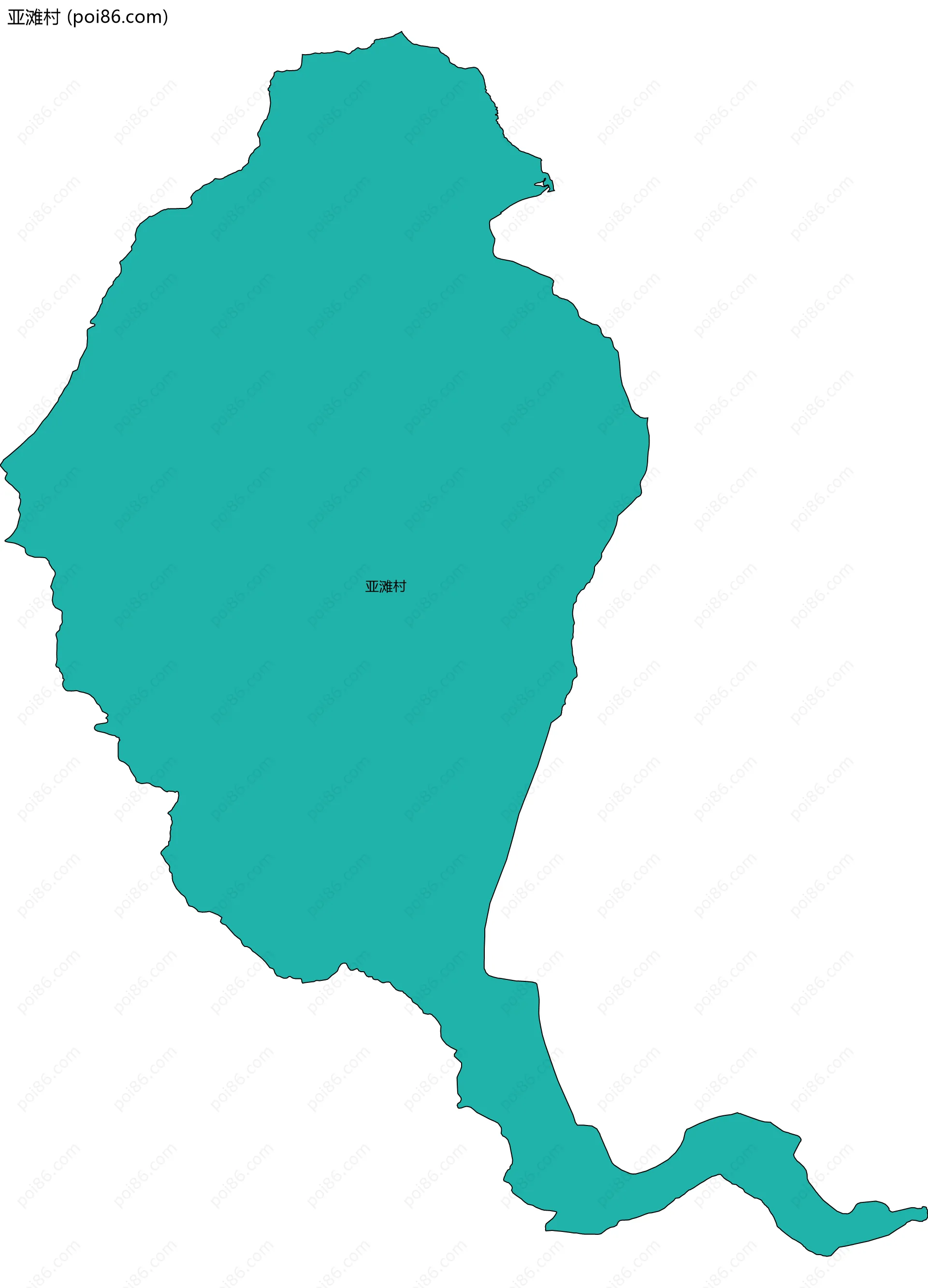 亚滩村边界地图