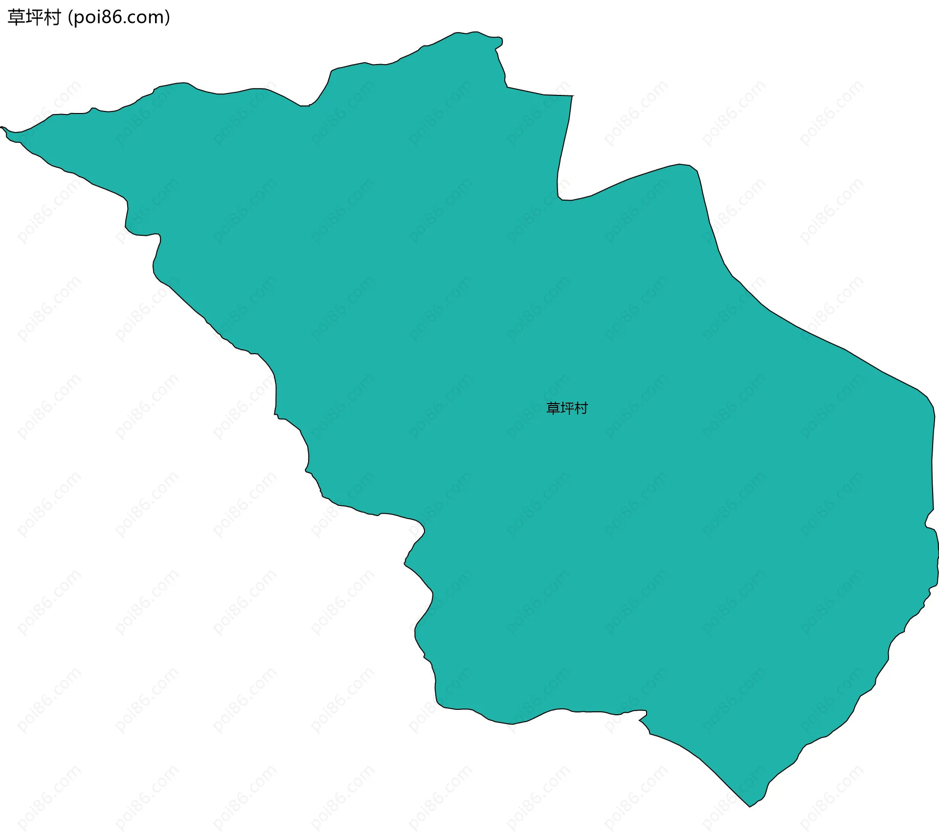 草坪村边界地图