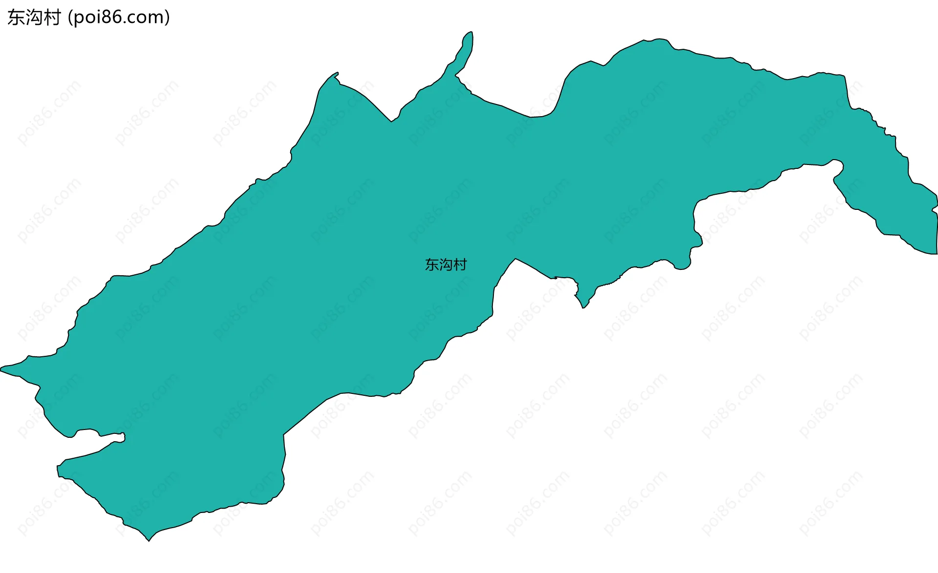 东沟村边界地图