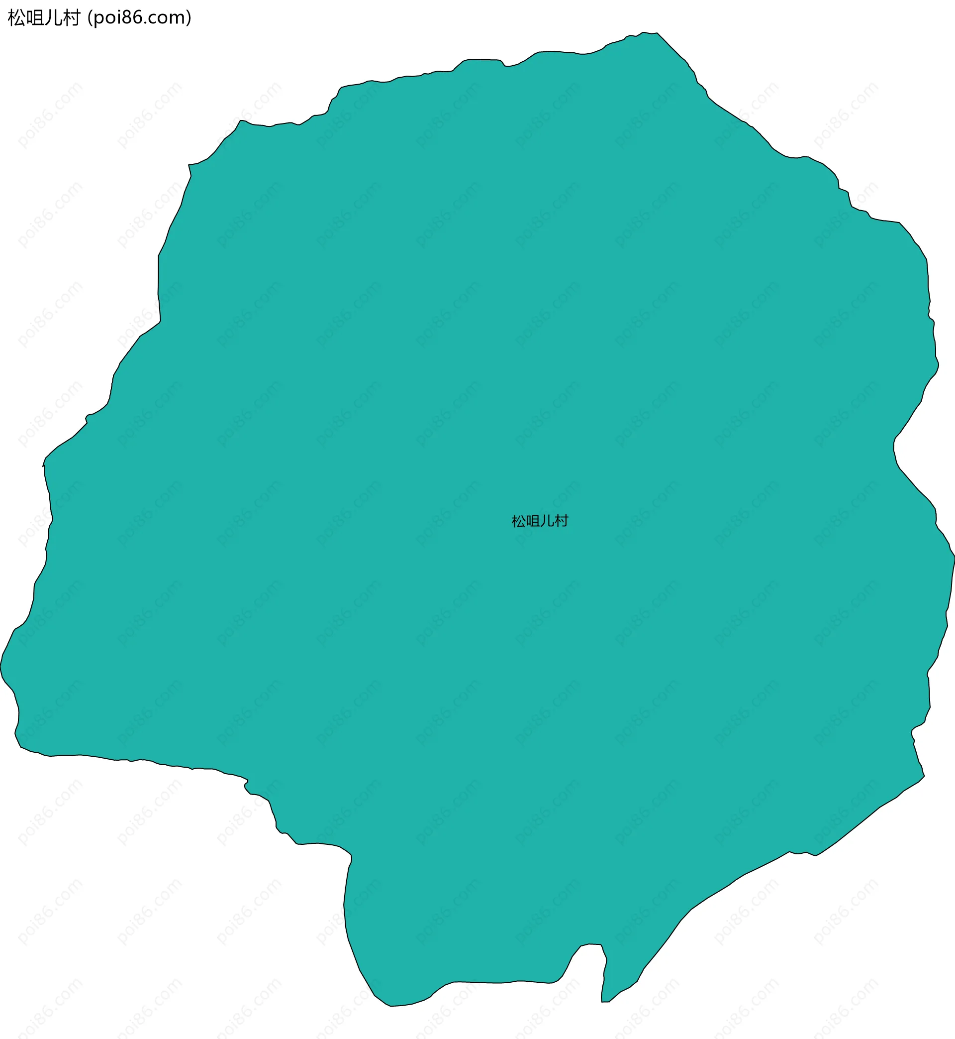 松咀儿村边界地图