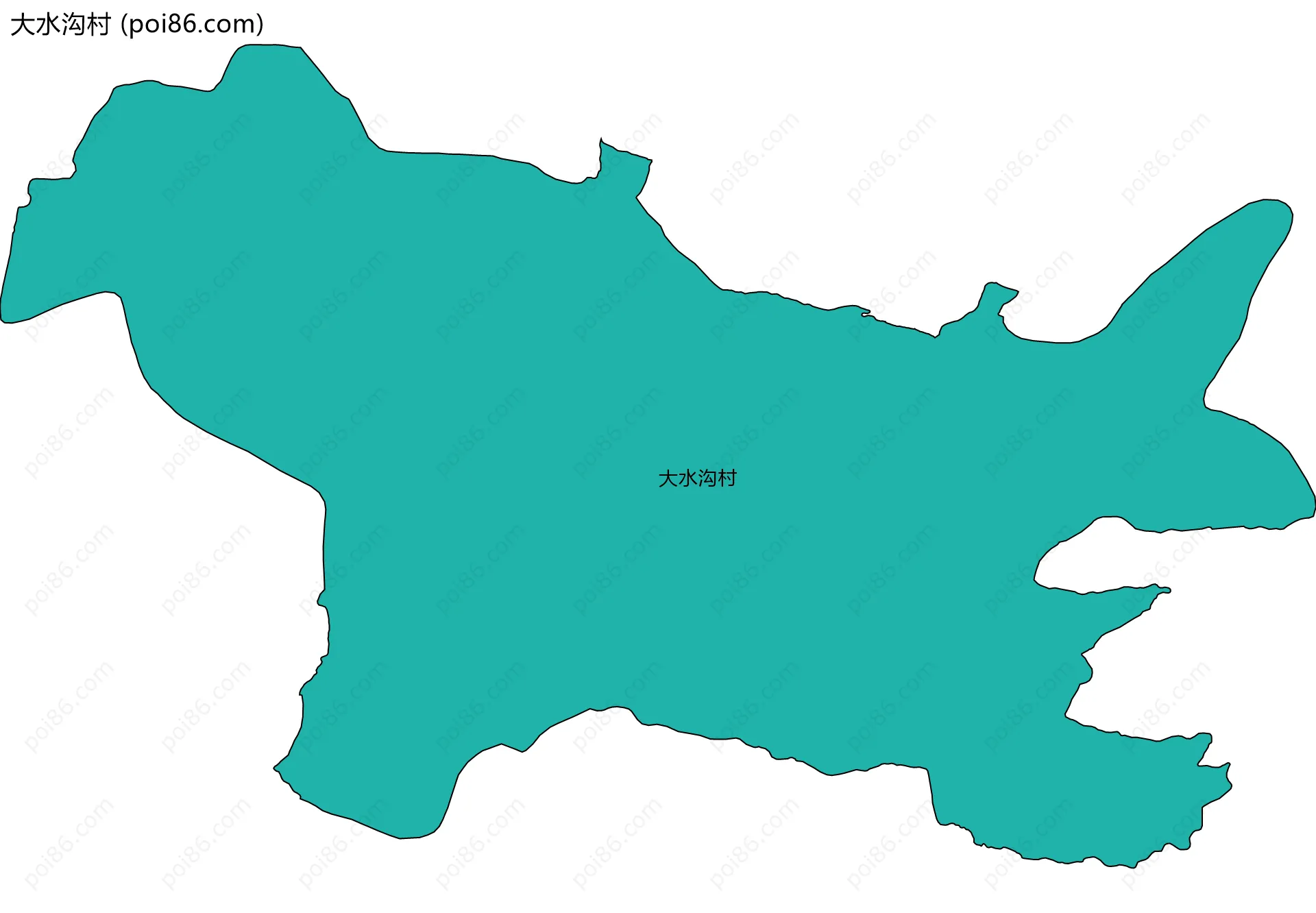 大水沟村边界地图