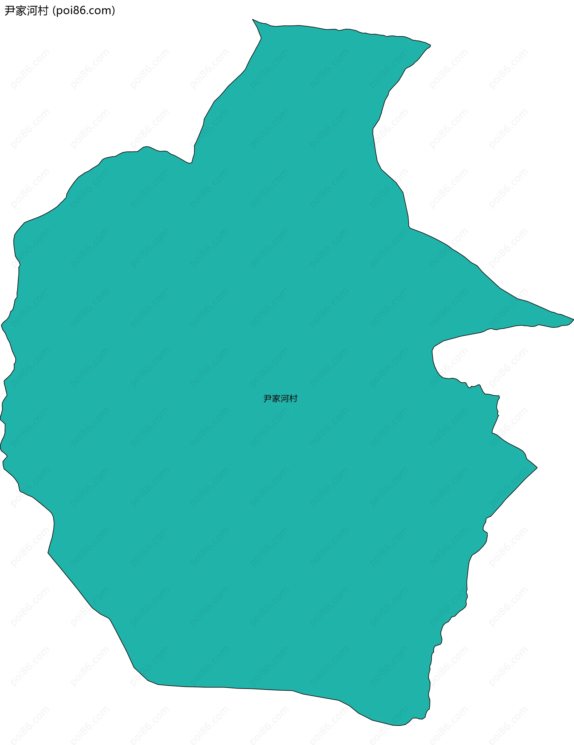 尹家河村边界地图