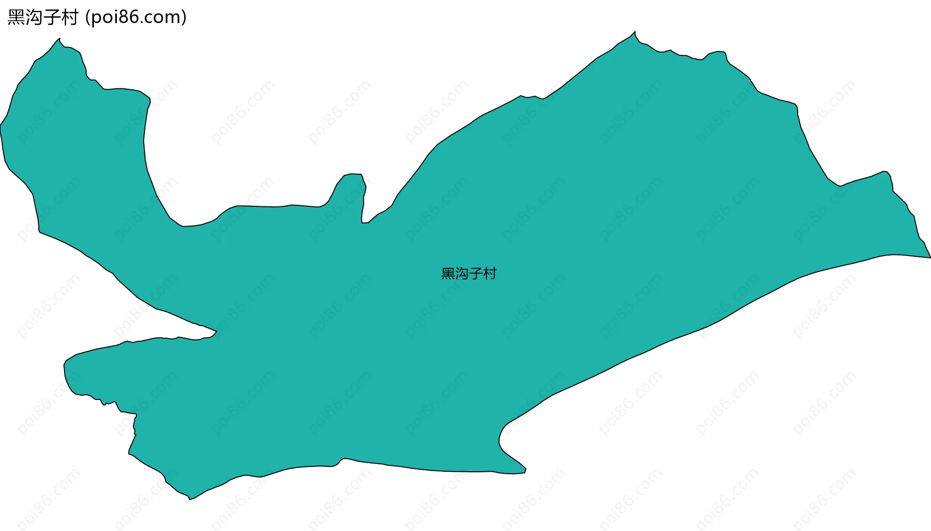 黑沟子村边界地图