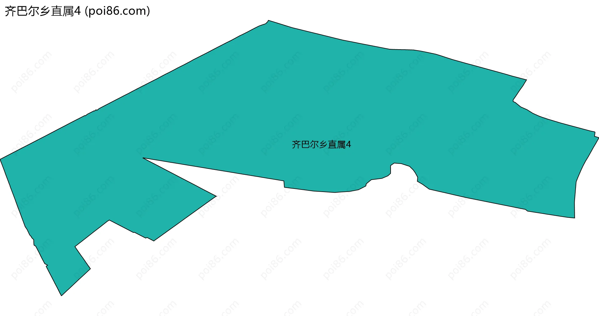 齐巴尔乡直属4边界地图