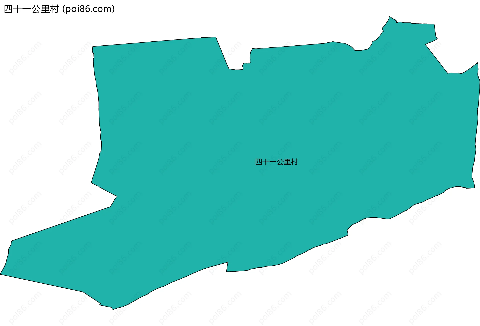 四十一公里村边界地图