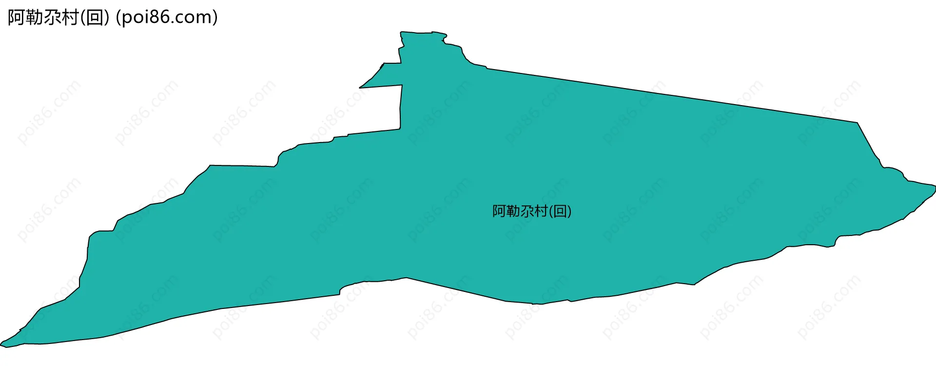 阿勒尕村(回)边界地图